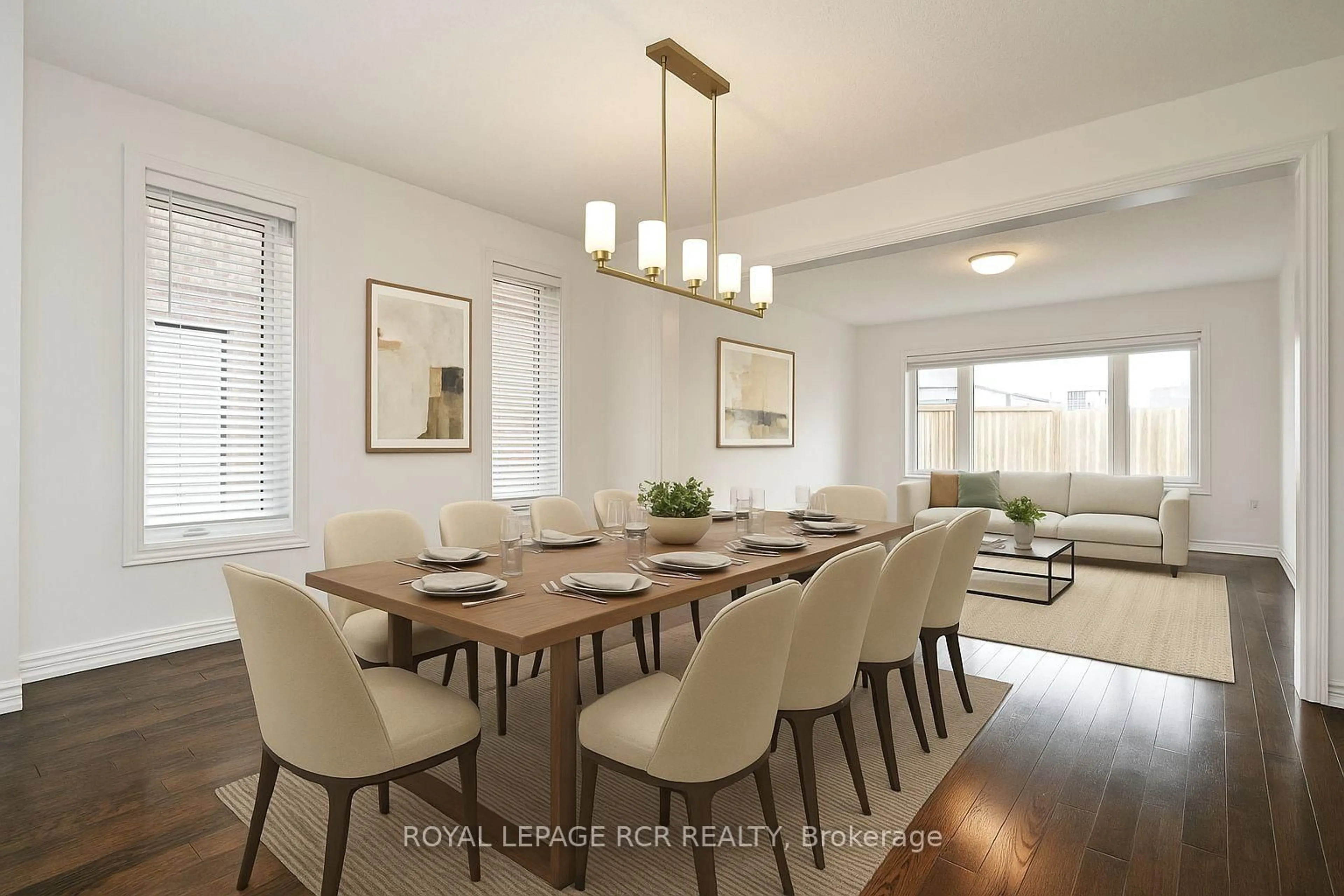 Dining room, wood/laminate floor for 19 Knotty Pine Ave, Cambridge Ontario N3H 5L5