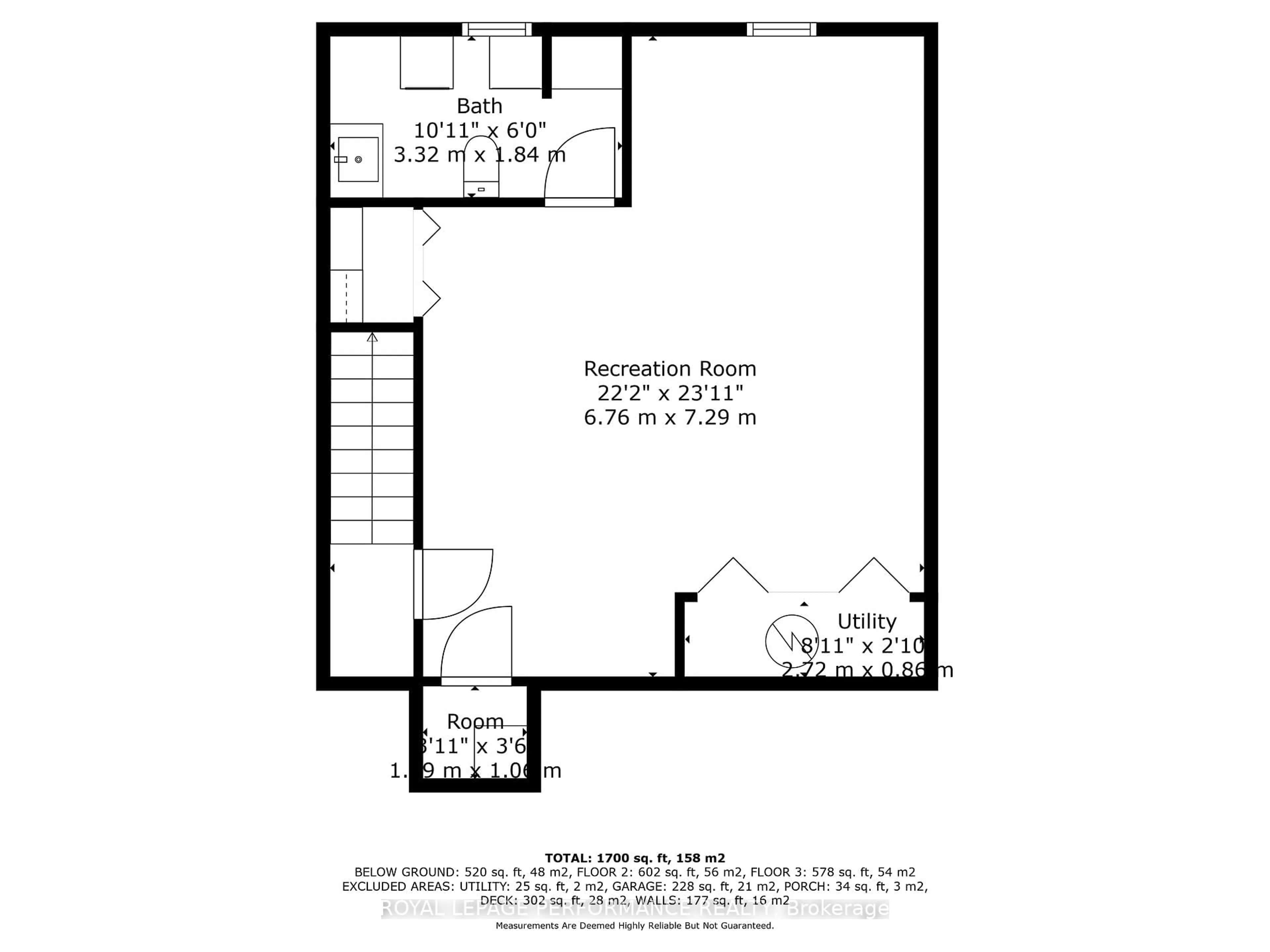 Floor plan for 196 Kipp St, Ottawa Ontario K1S 4J1