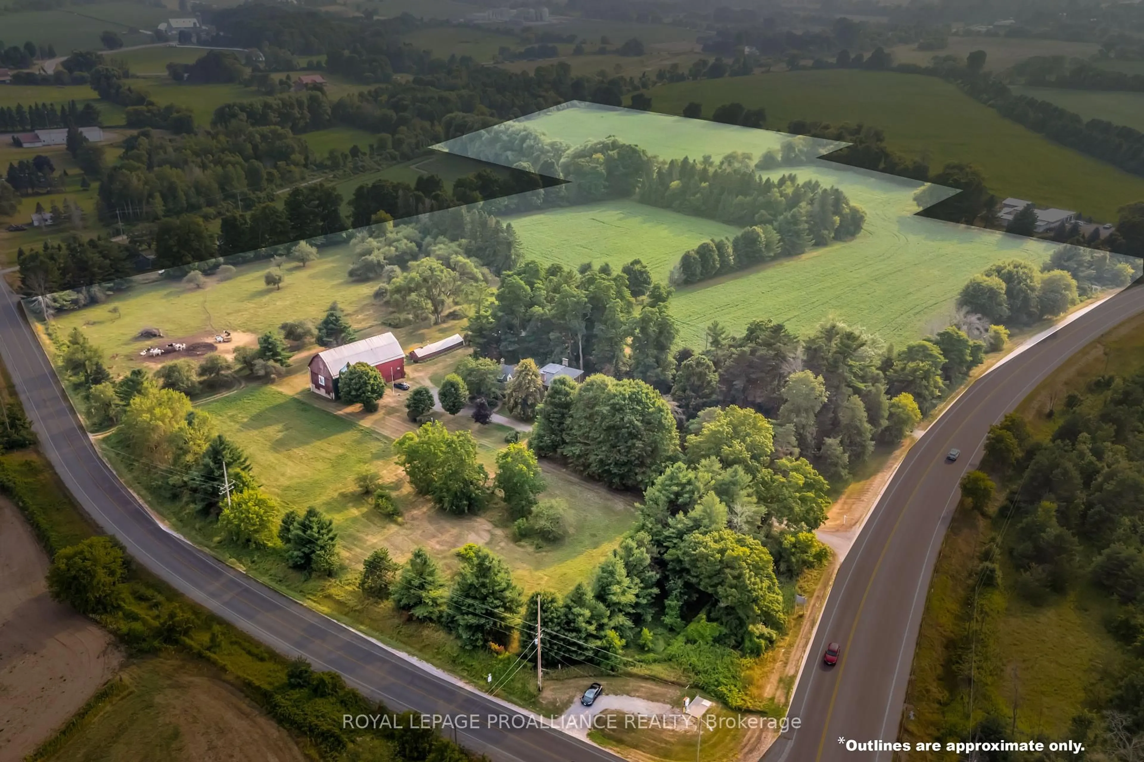 A pic from outside/outdoor area/front of a property/back of a property/a pic from drone, unknown for 14065 Loyalist Pkwy, Prince Edward County Ontario K0K 2T0