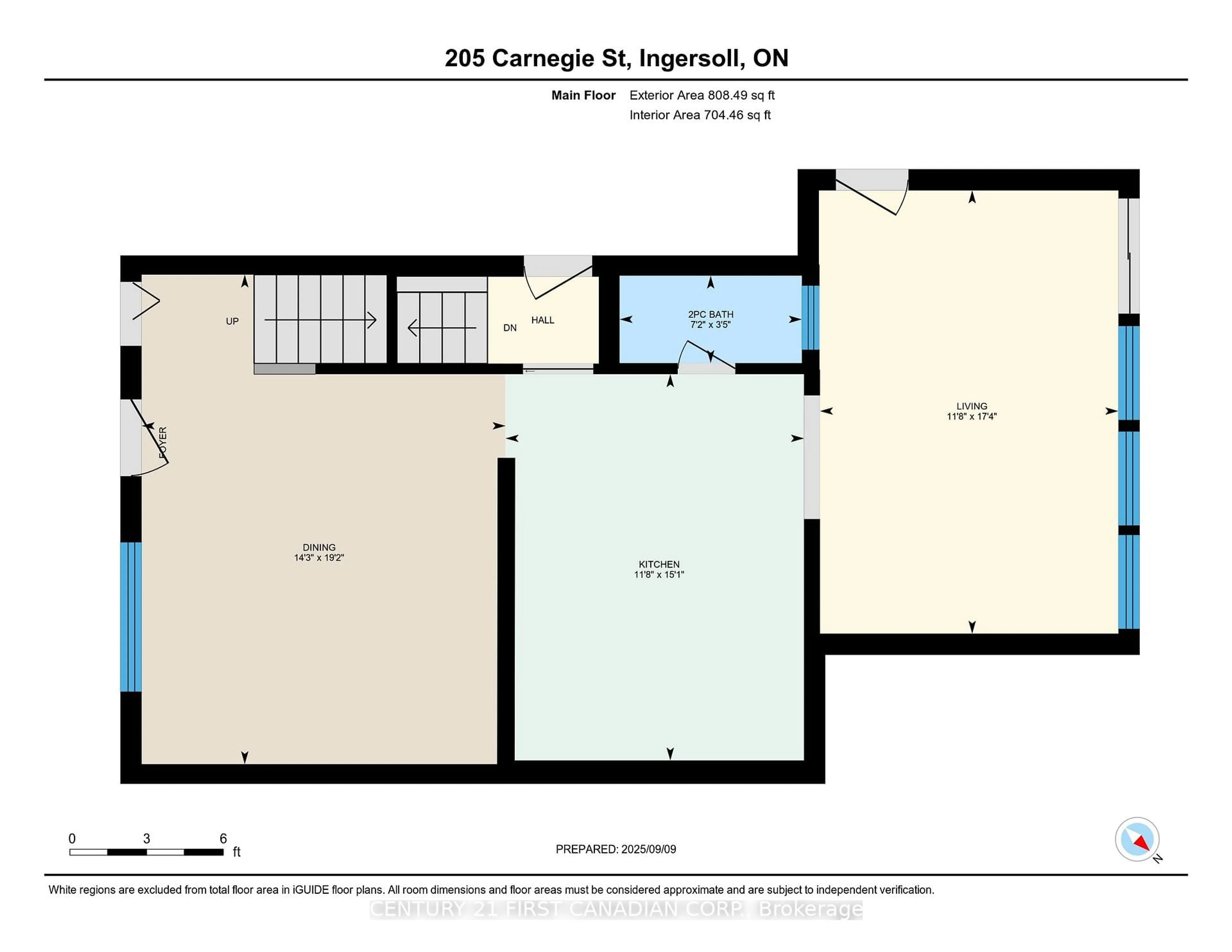 Floor plan for 205 Carnegie St, Ingersoll Ontario N5C 1L1