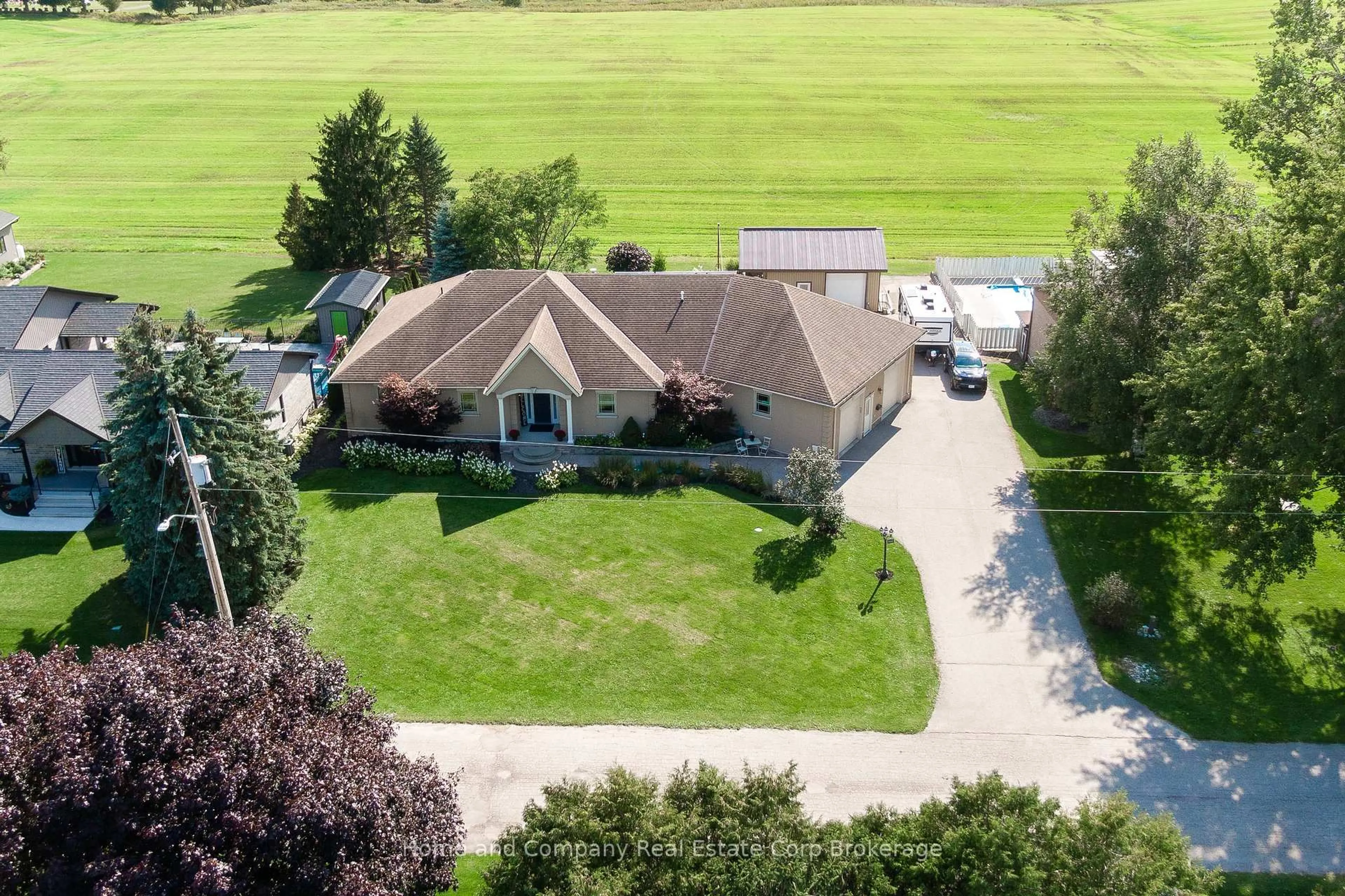 A pic from outside/outdoor area/front of a property/back of a property/a pic from drone, unknown for 6055 Fischer Rd, West Perth Ontario N0K 1N0