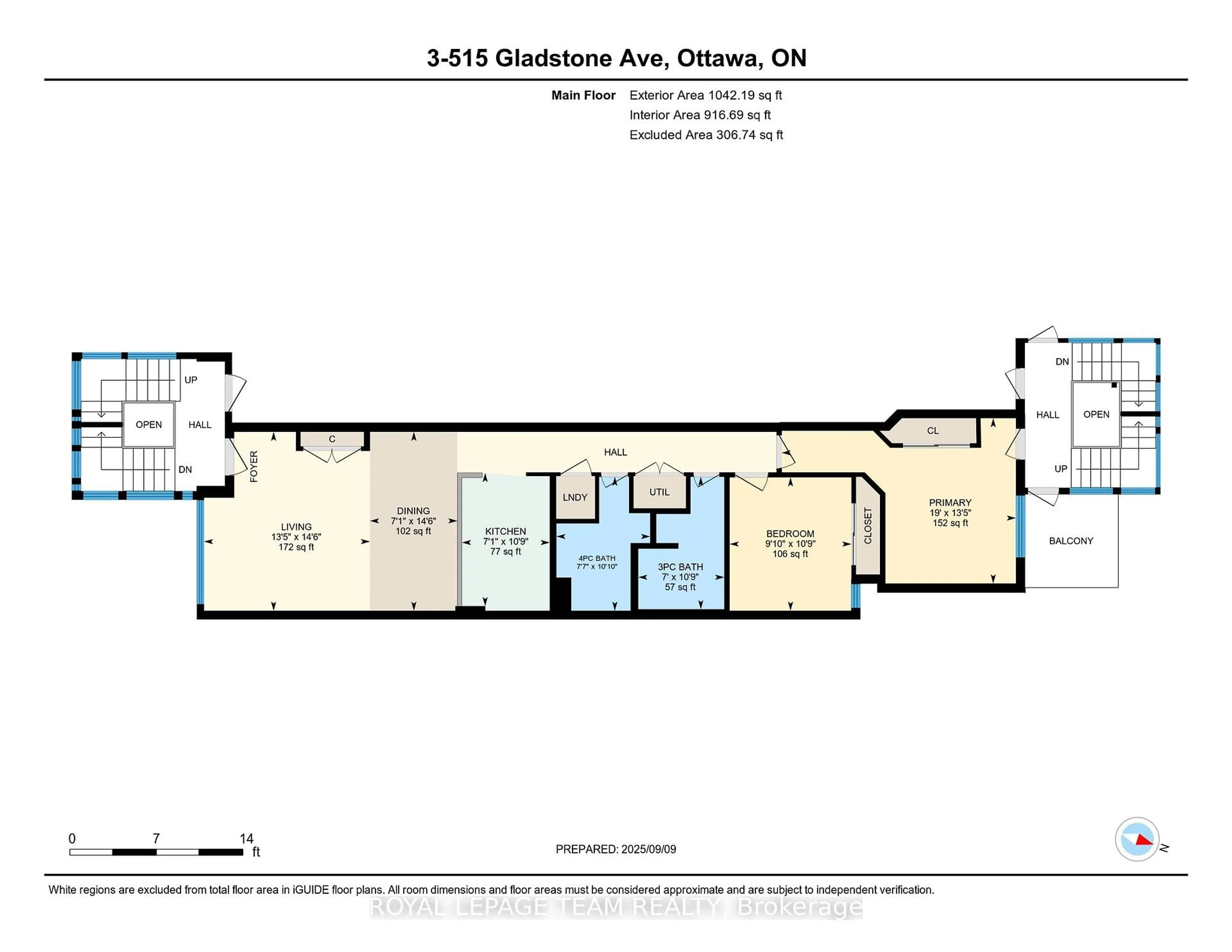 Floor plan for 515 Gladstone Ave #3, Ottawa Ontario K1R 5N9