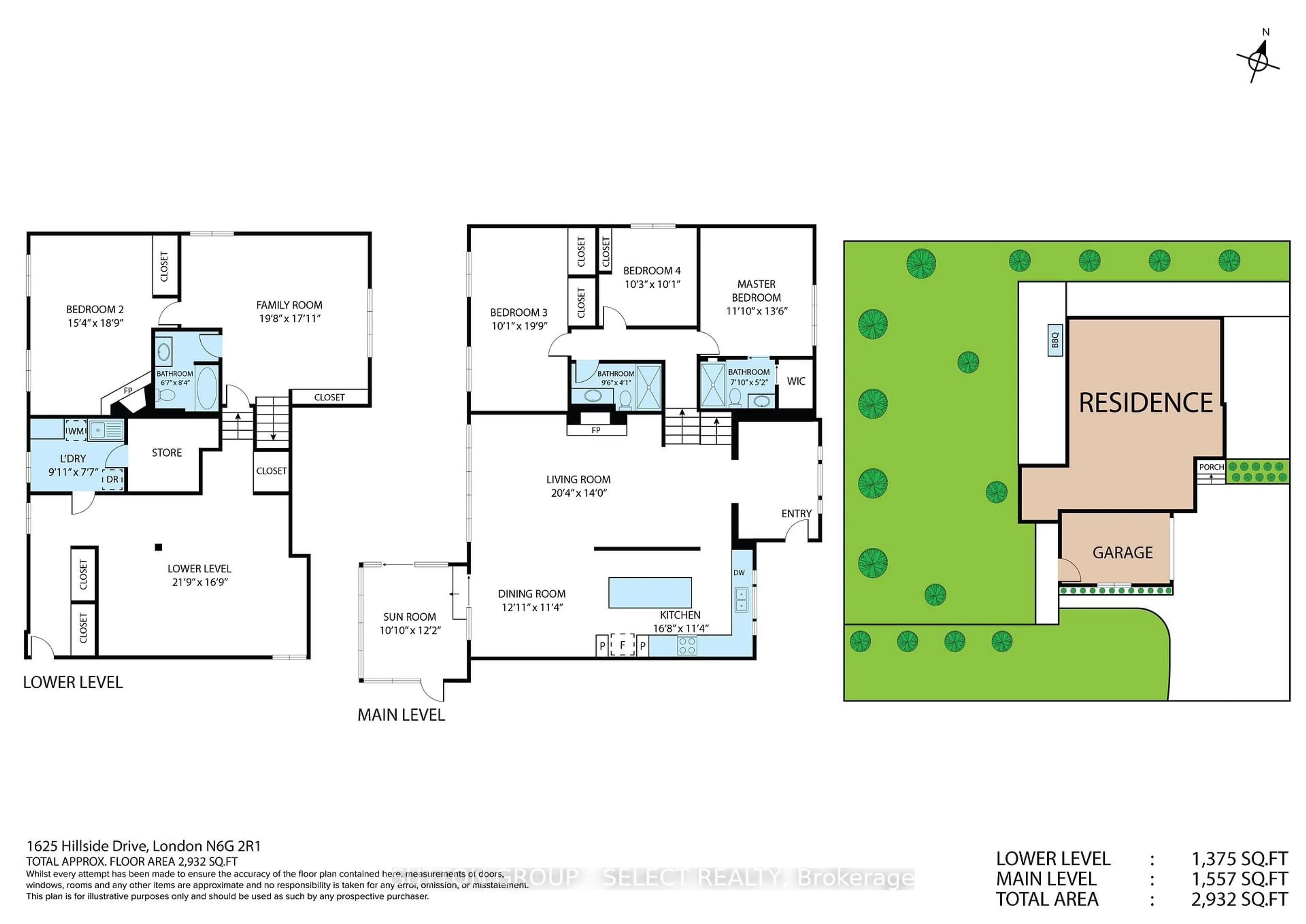 Floor plan for 1625 Hillside Dr, London North Ontario N6G 2R1