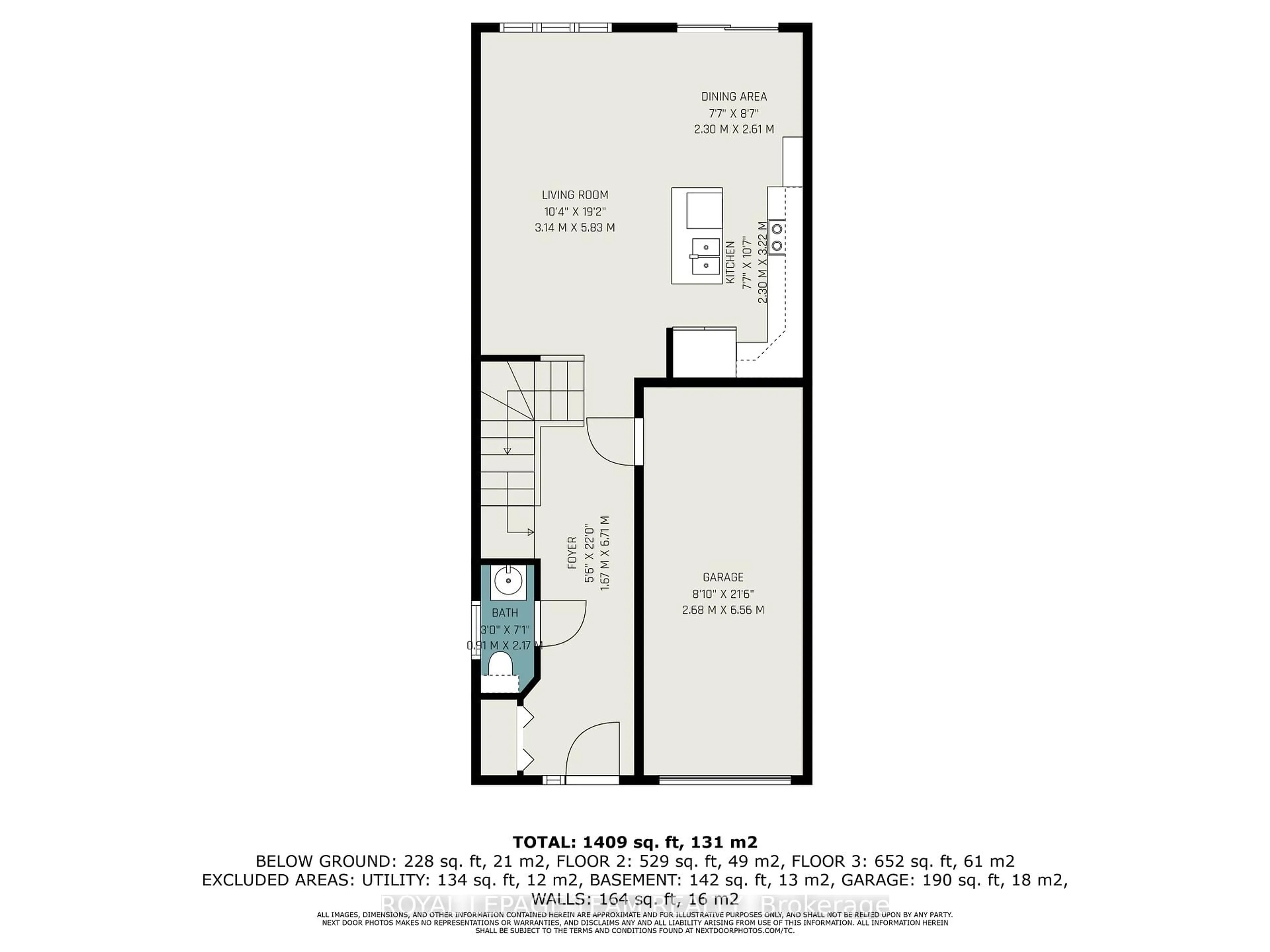 Floor plan for 609 Gazebo St, Ottawa Ontario K4M 0B5