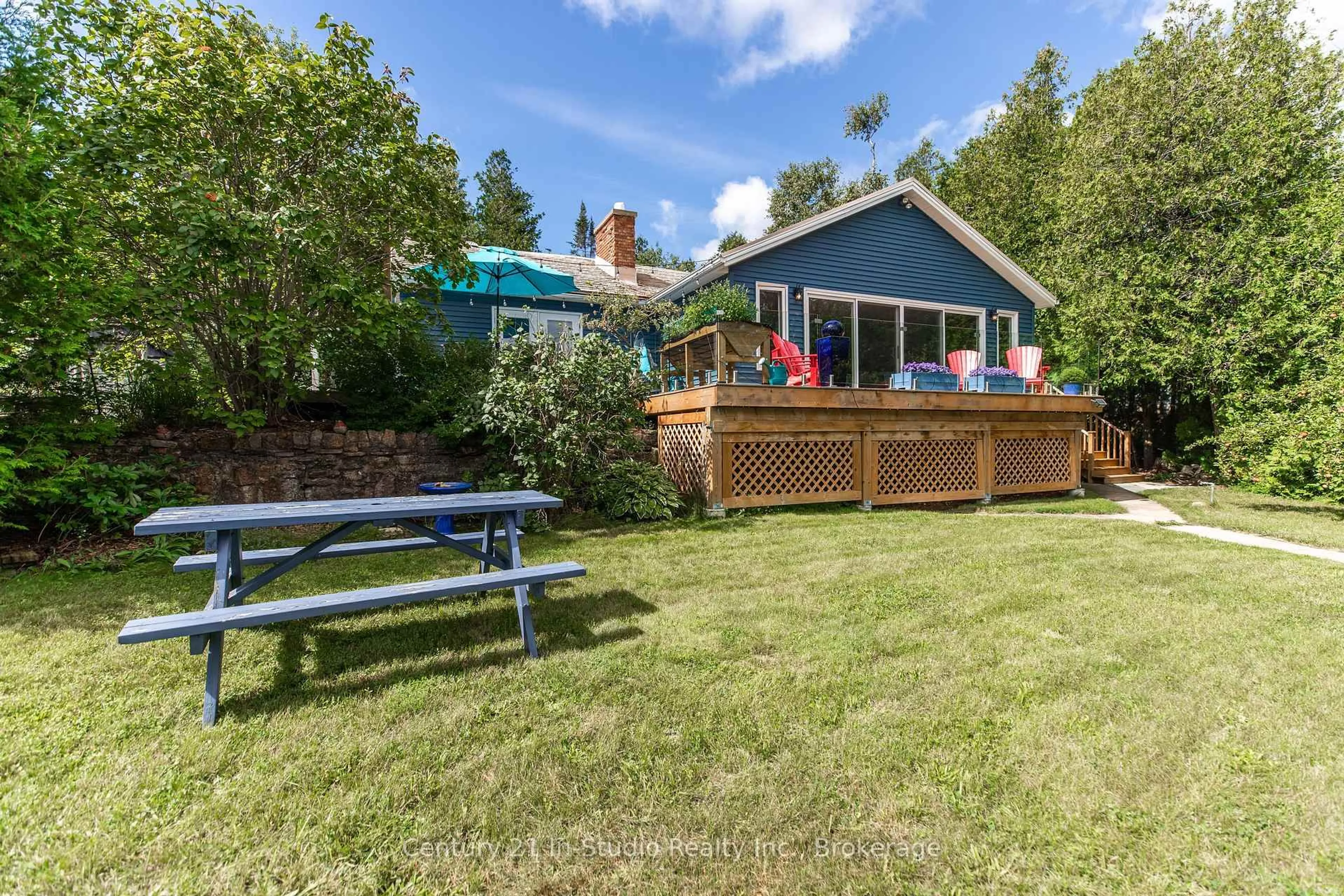 Patio, water/lake/river/ocean view for 129 & 130 Isthmus Bay Rd, Northern Bruce Peninsula Ontario N0H 1W0