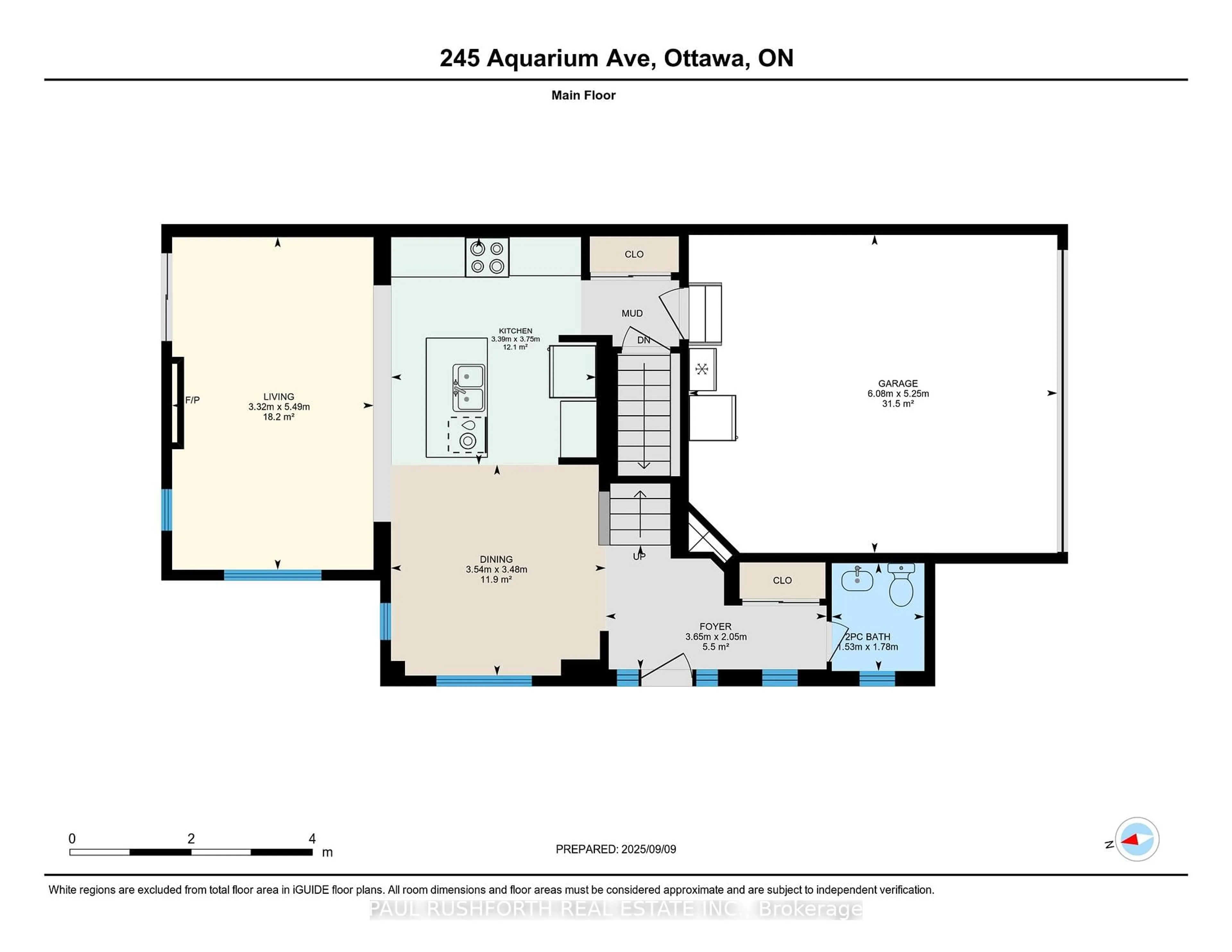 Floor plan for 245 Aquarium Ave, Ottawa Ontario K4A 1L2
