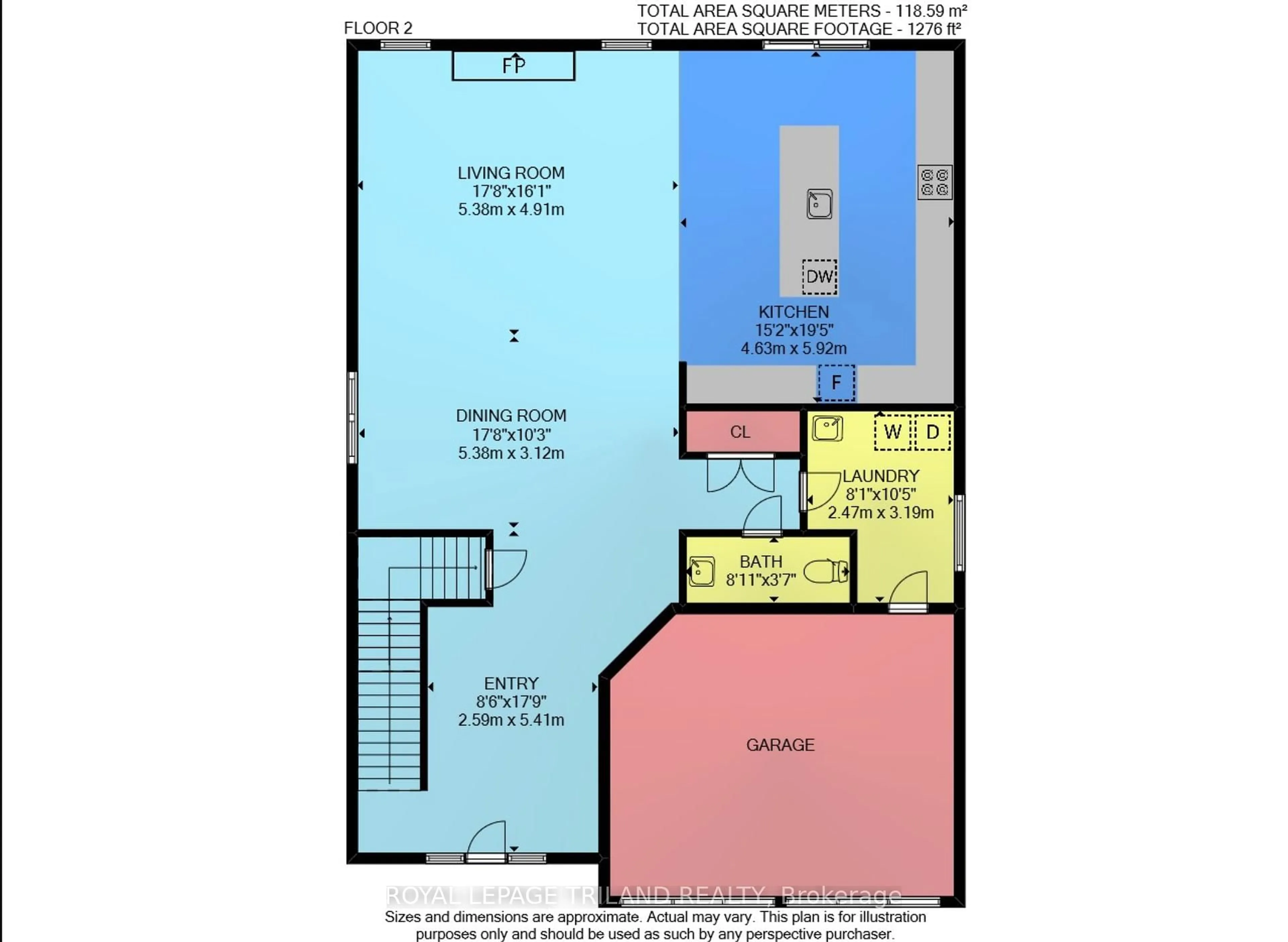 Floor plan for 2438 Red Thorne Ave, London South Ontario N6P 0E7