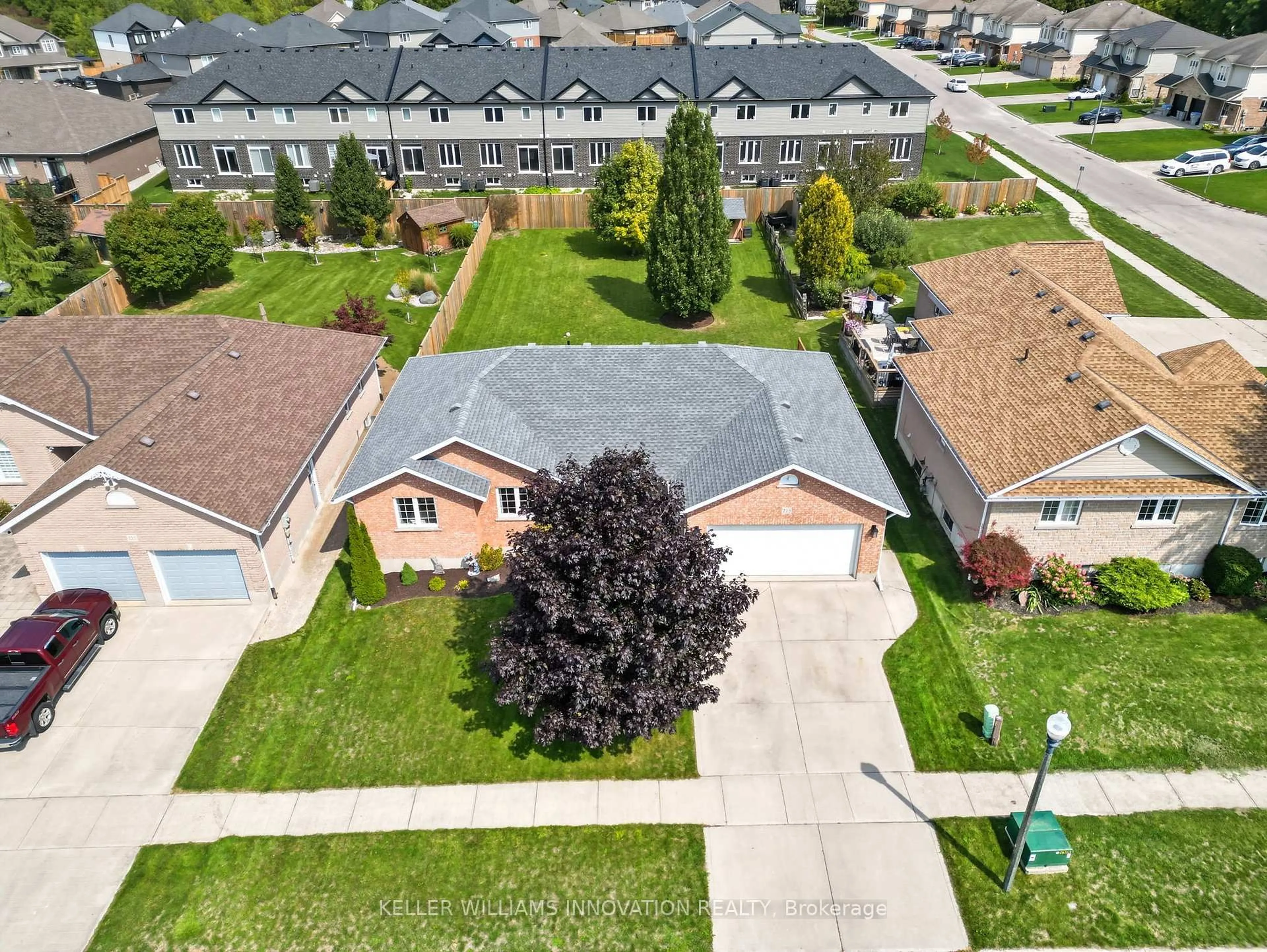 A pic from outside/outdoor area/front of a property/back of a property/a pic from drone, street for 215 Bamford Dr, North Perth Ontario N4W 3V2