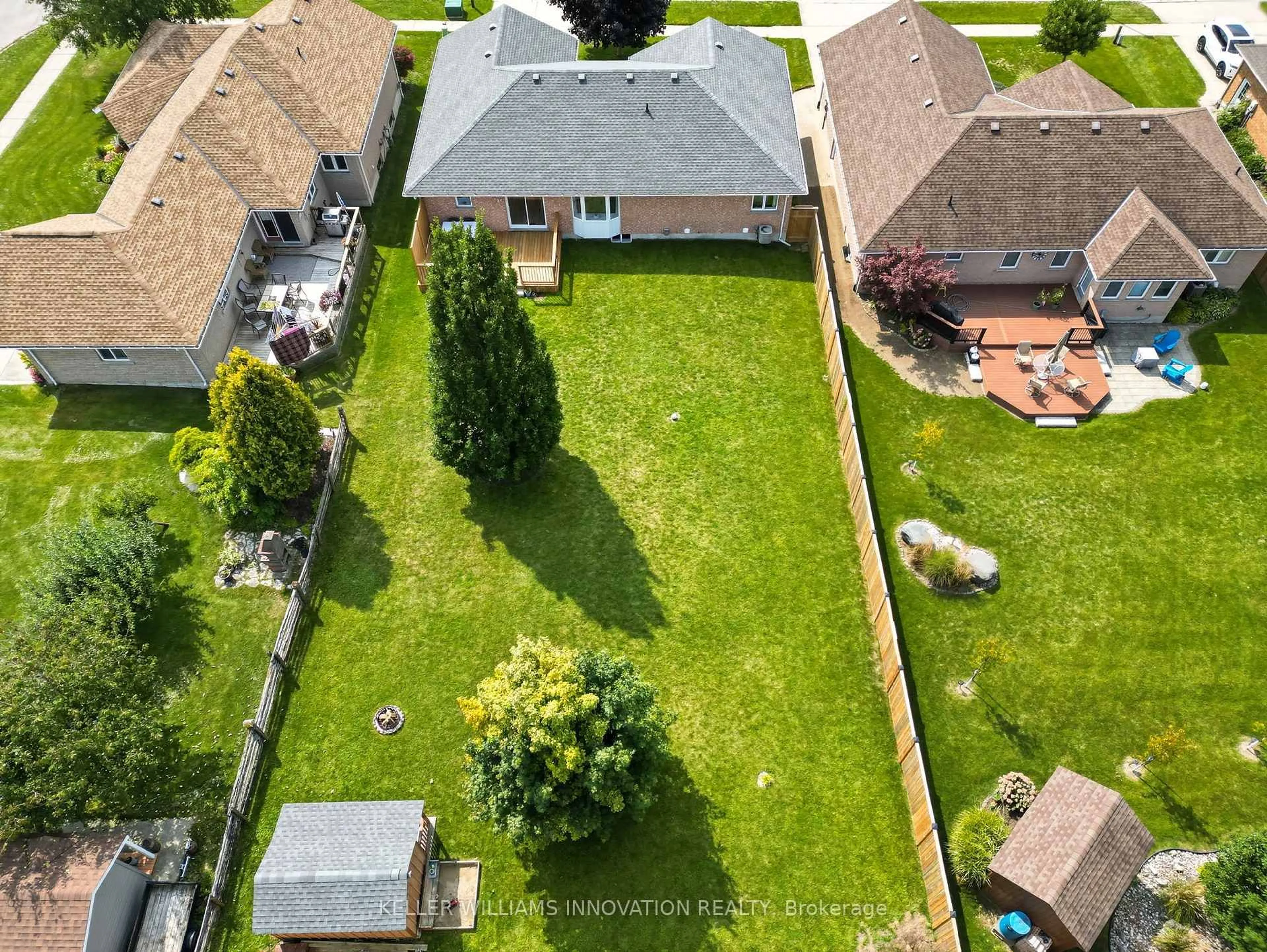 A pic from outside/outdoor area/front of a property/back of a property/a pic from drone, street for 215 Bamford Dr, North Perth Ontario N4W 3V2