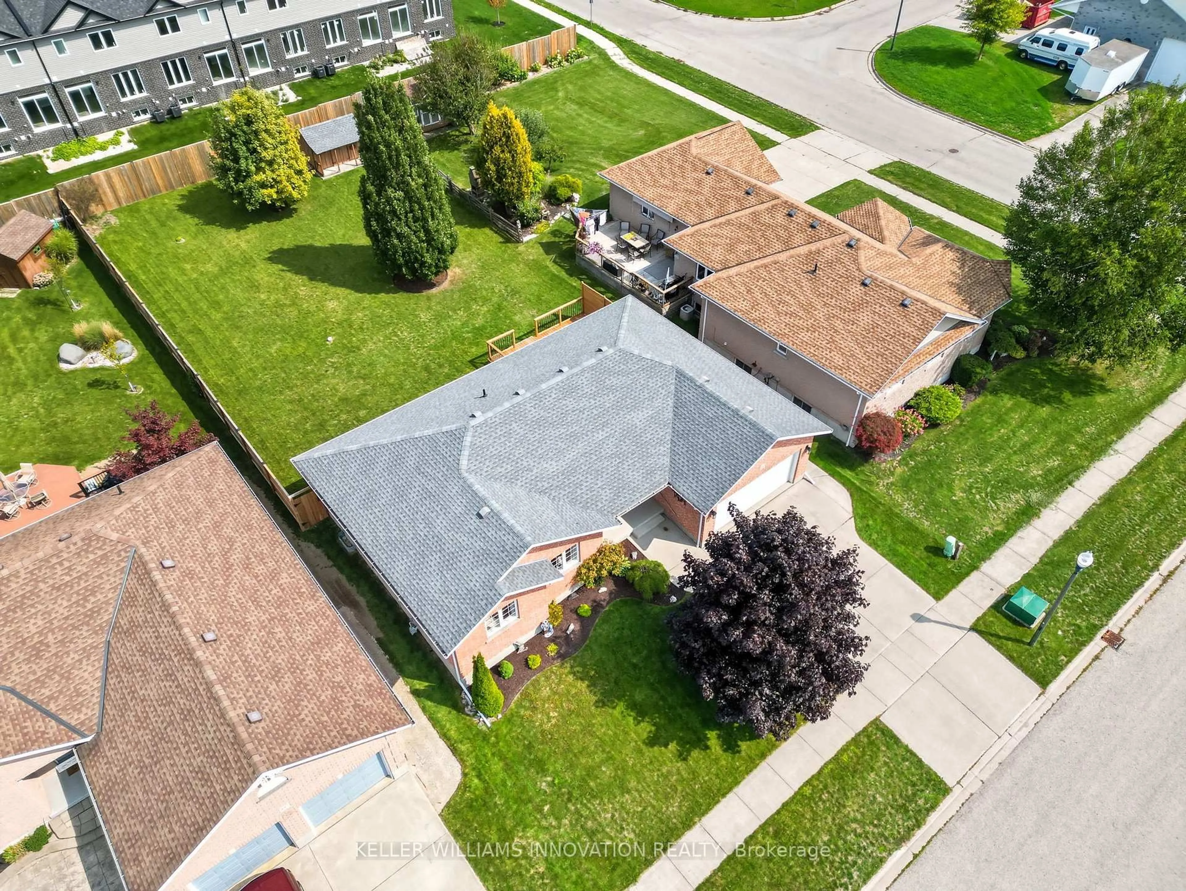 A pic from outside/outdoor area/front of a property/back of a property/a pic from drone, street for 215 Bamford Dr, North Perth Ontario N4W 3V2