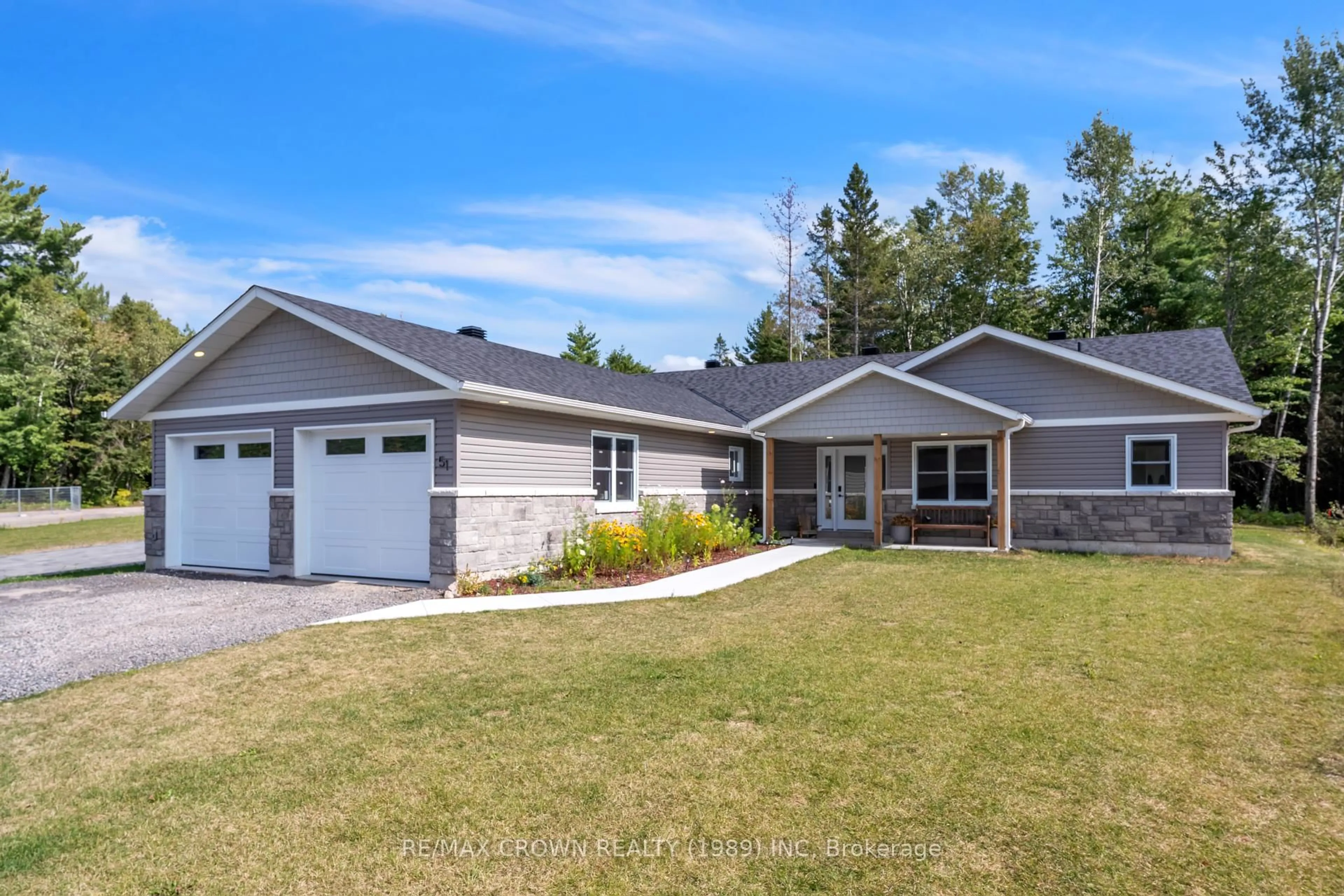 Home with vinyl exterior material, street for 51 Masson Lane, Callander Ontario P0H 1H0