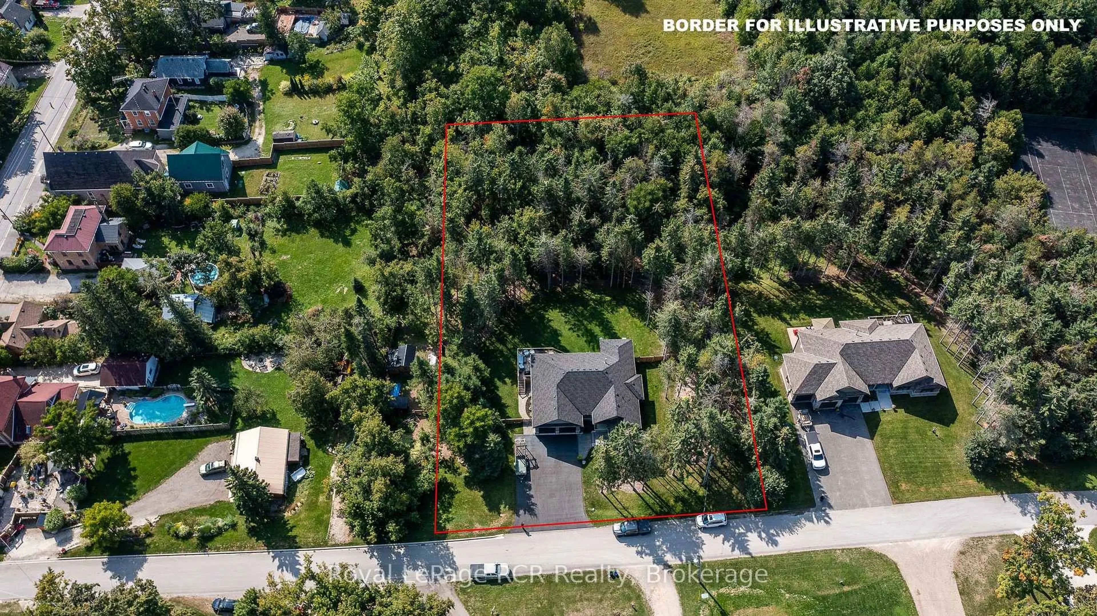 A pic from outside/outdoor area/front of a property/back of a property/a pic from drone, street for 24 Church St, Melancthon Ontario L9V 3G1