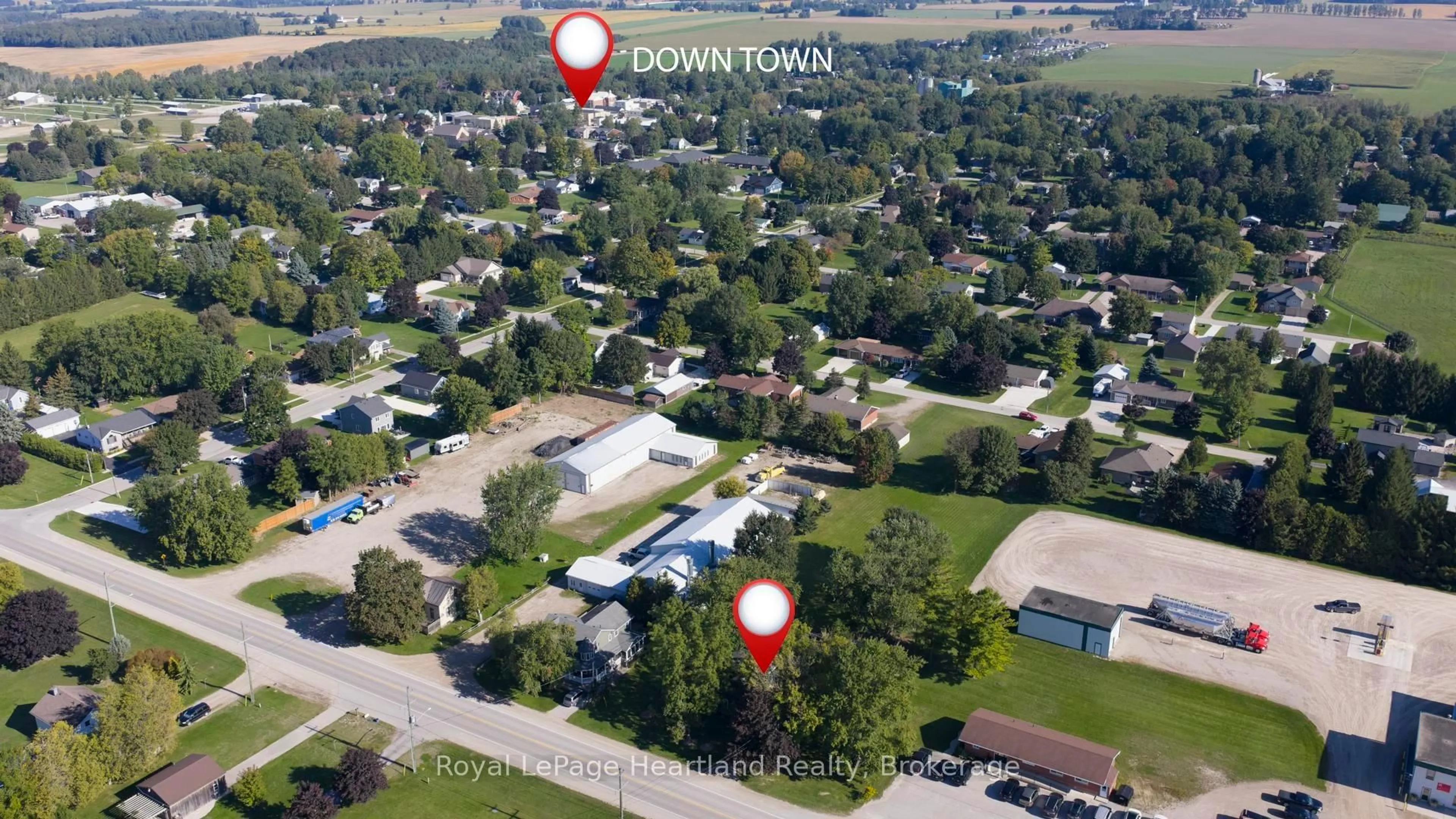 A pic from outside/outdoor area/front of a property/back of a property/a pic from drone, mountain view for 300 Blyth Rd, North Huron Ontario N0M 1H0