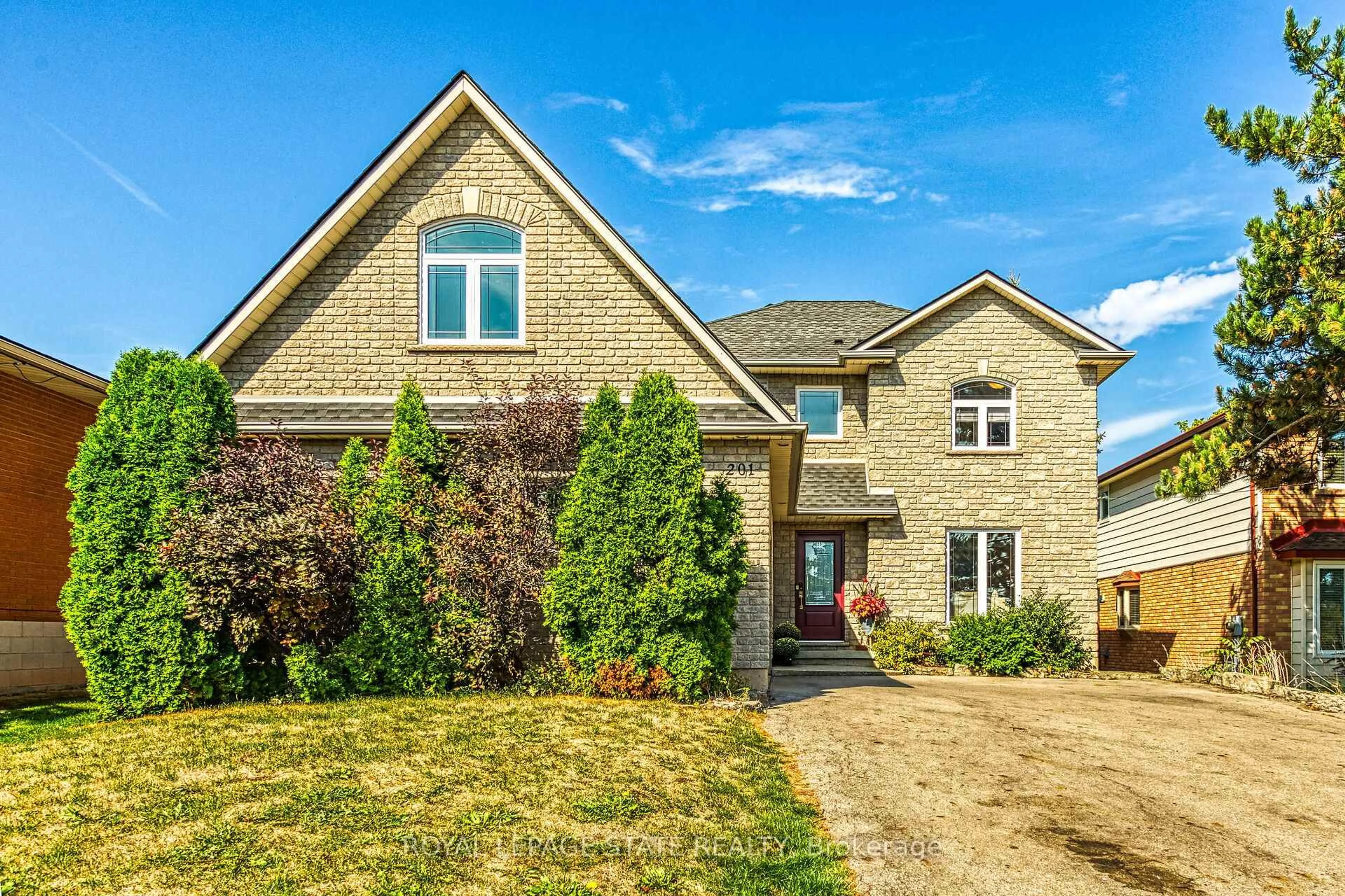 Home with brick exterior material, street for 201 Jones Rd, Hamilton Ontario L8E 5J4