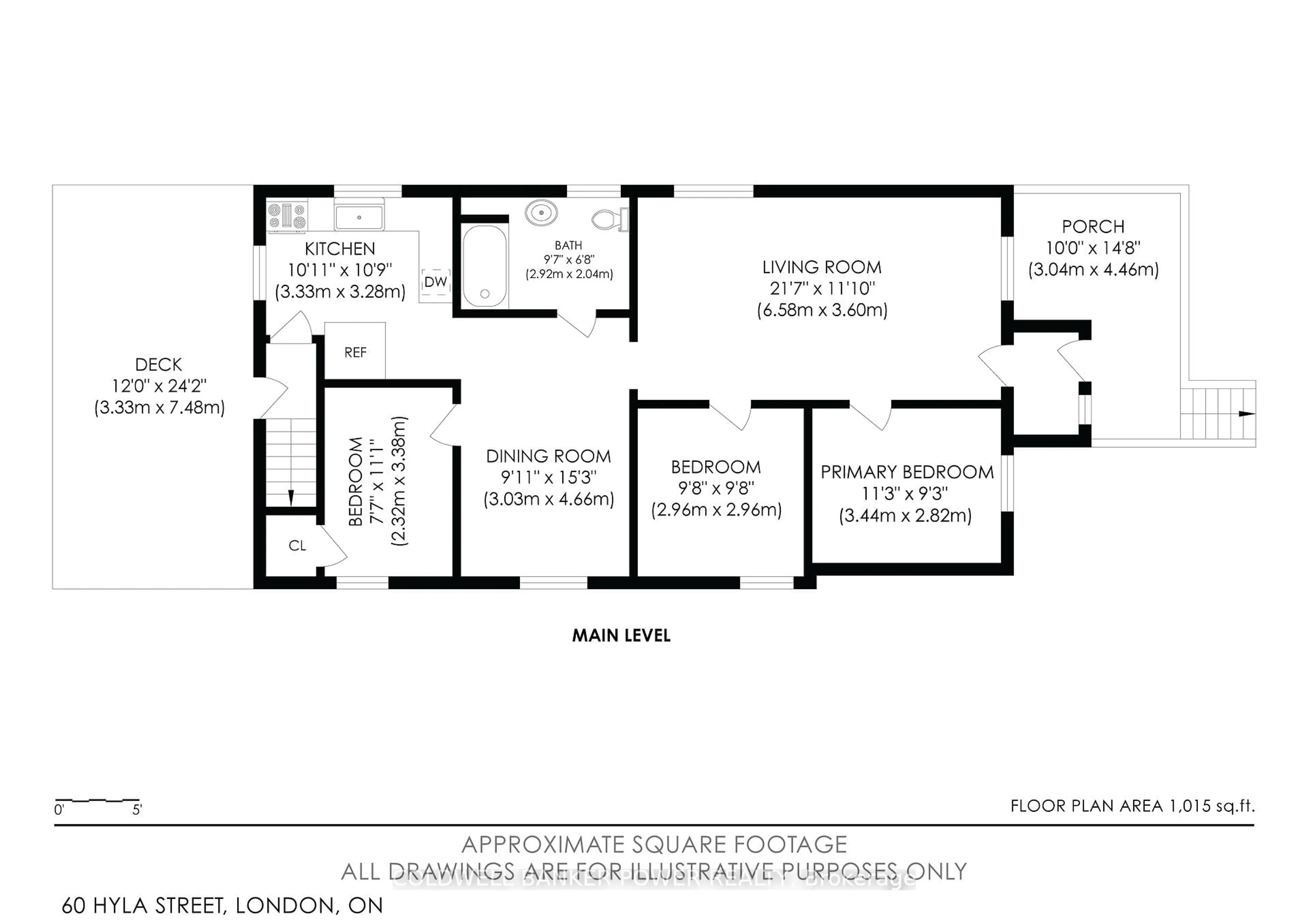 Floor plan for 60 Hyla St, London East Ontario N5Z 2L2