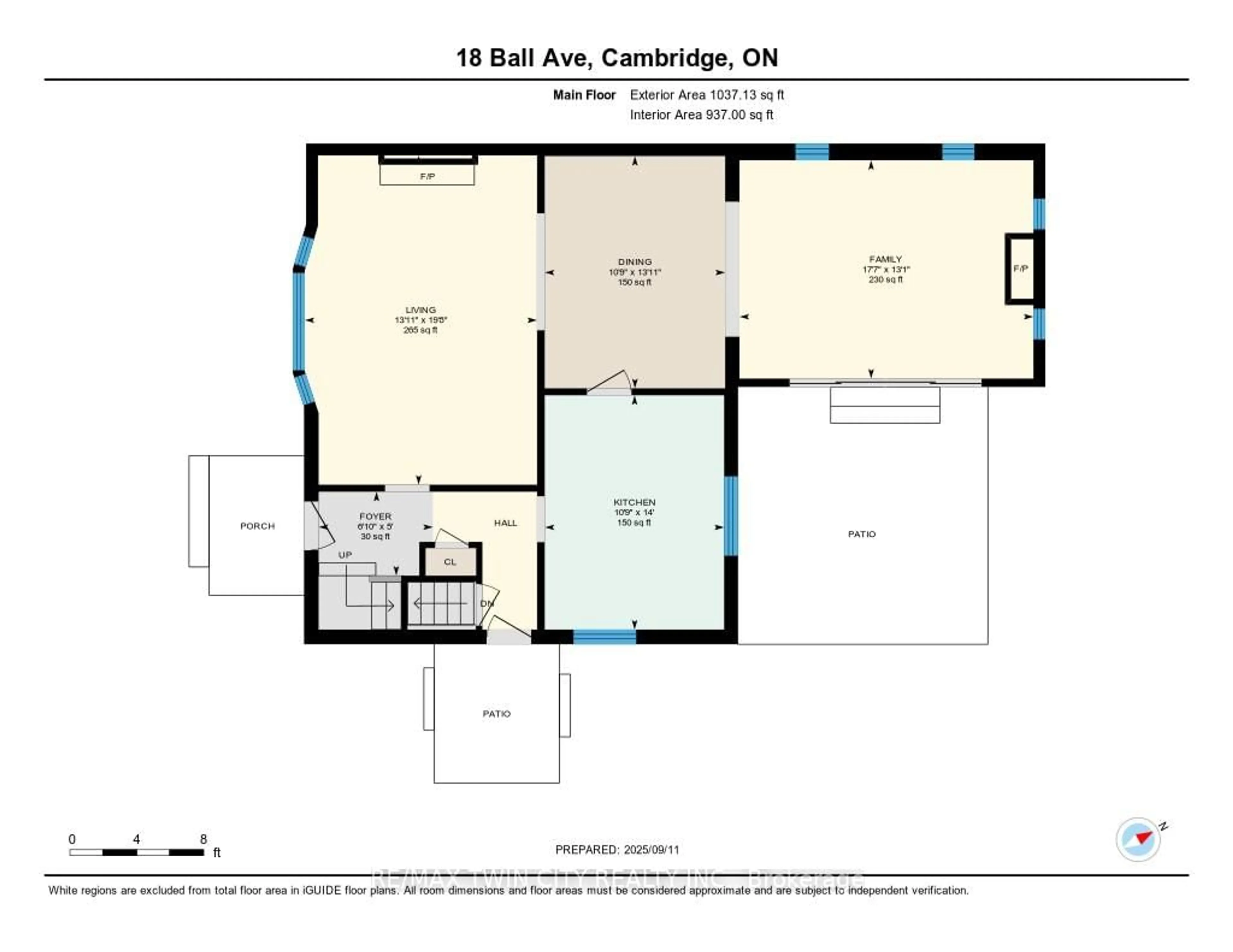 Floor plan for 18 Ball Ave, Cambridge Ontario N1R 2A1