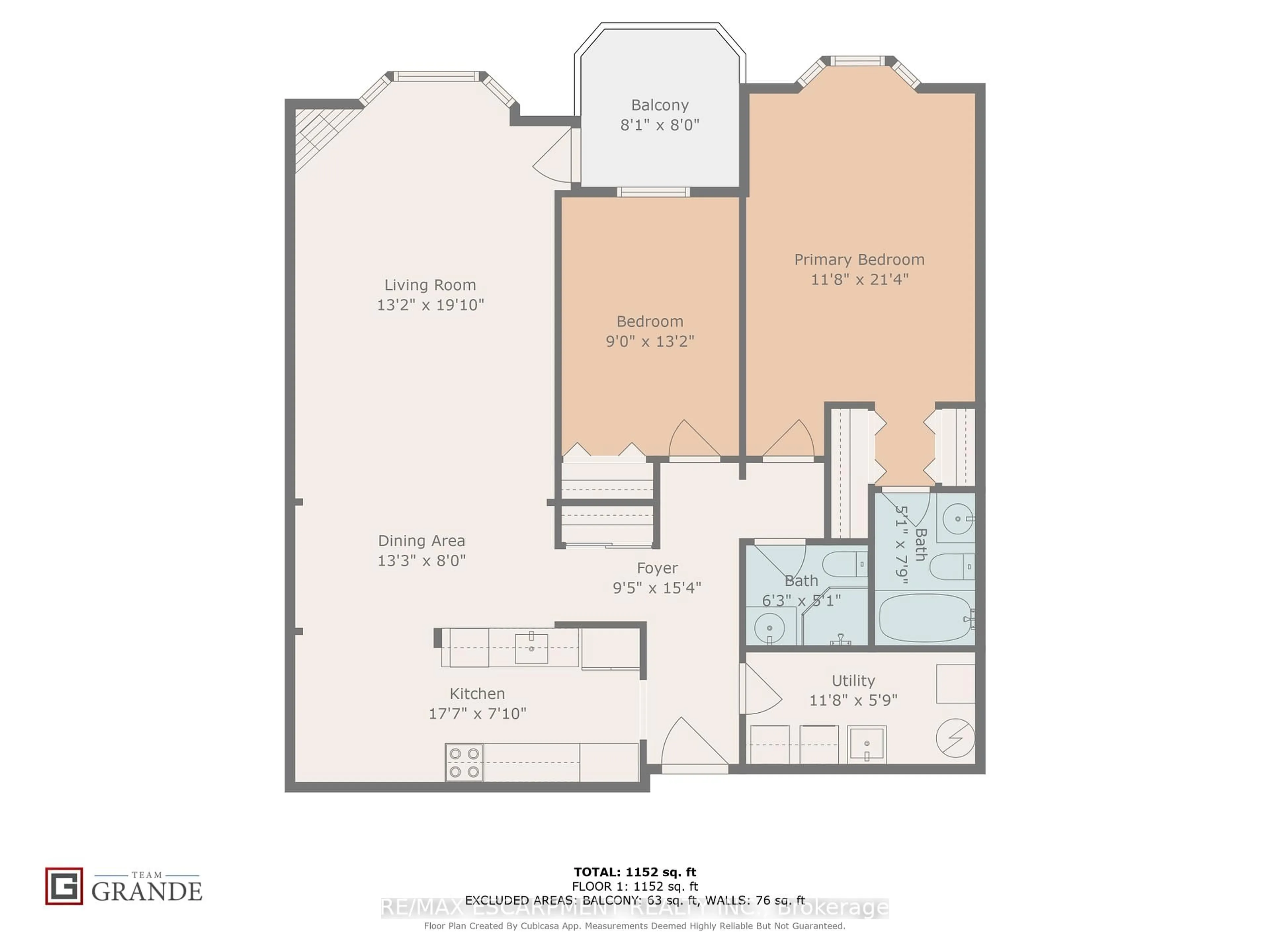 Floor plan for 980 Golf Links Rd #207, Hamilton Ontario L9K 1J8