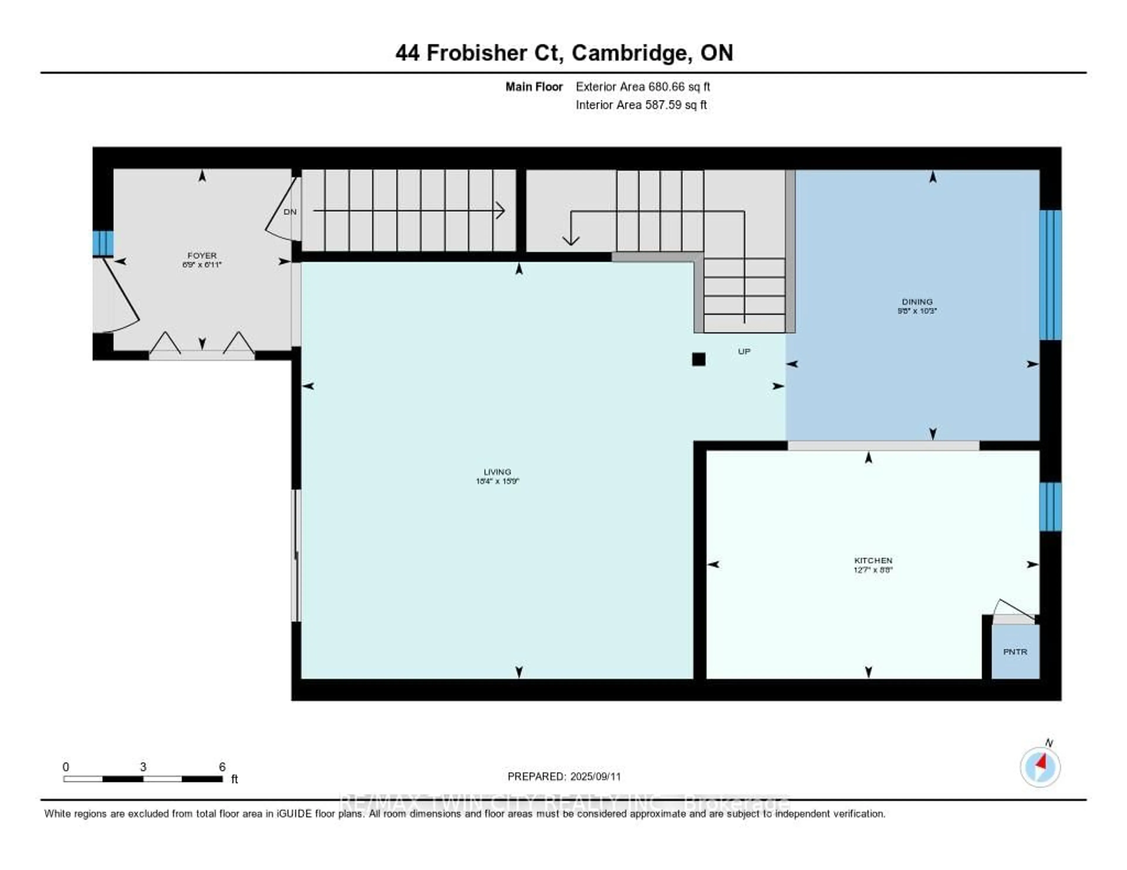 Floor plan for 44 Frobisher Crt, Cambridge Ontario N1R 6Z5