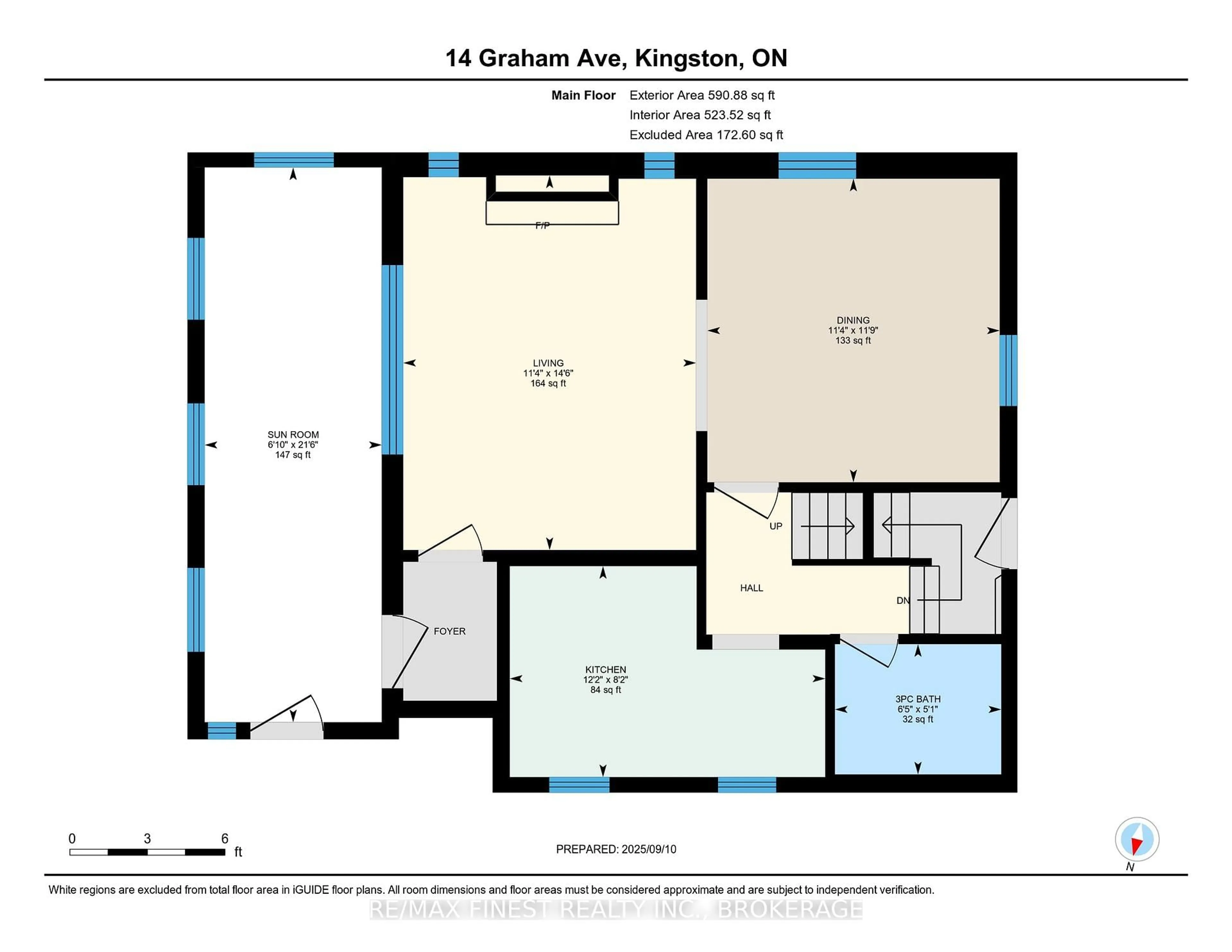 Floor plan for 14 Graham Ave, Kingston Ontario K7L 4H3