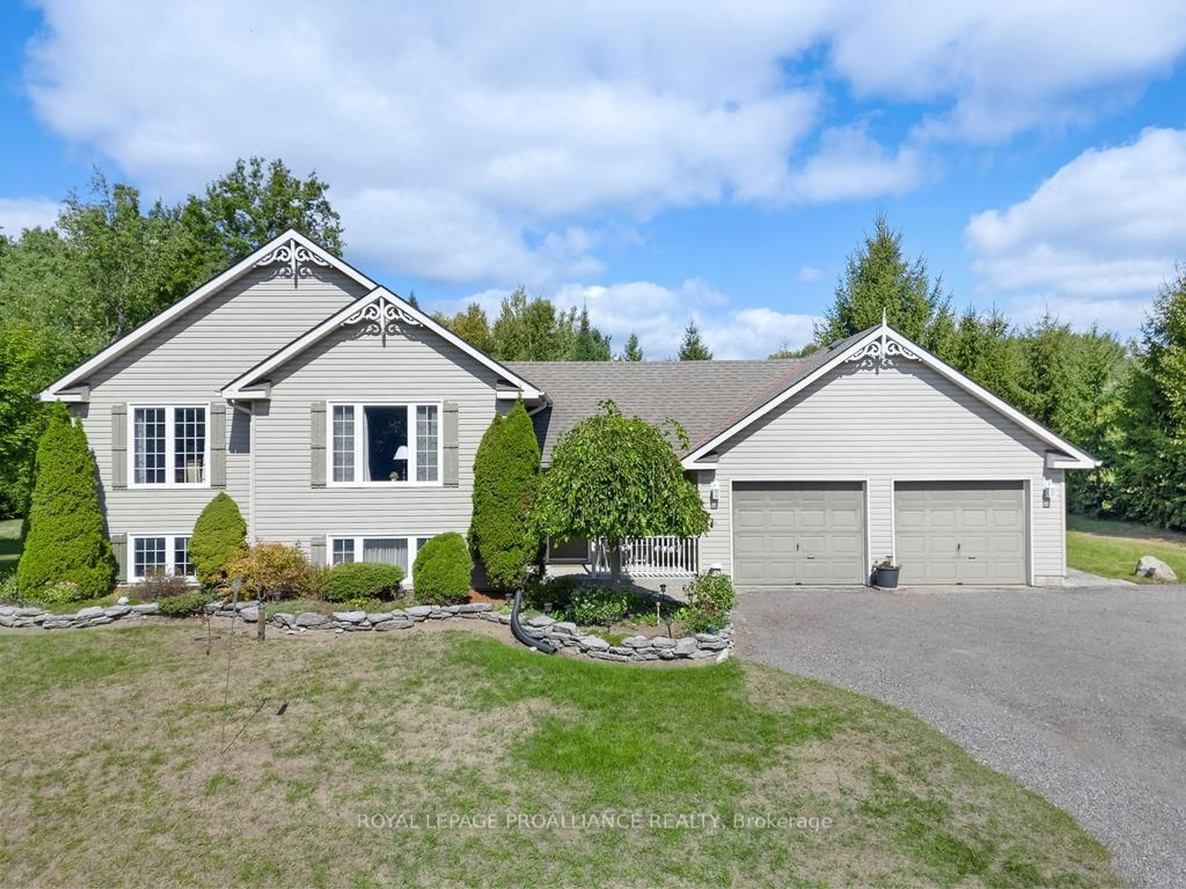 Home with vinyl exterior material, street for 16868 Telephone Rd, Ingleside Ontario K8V 5P4