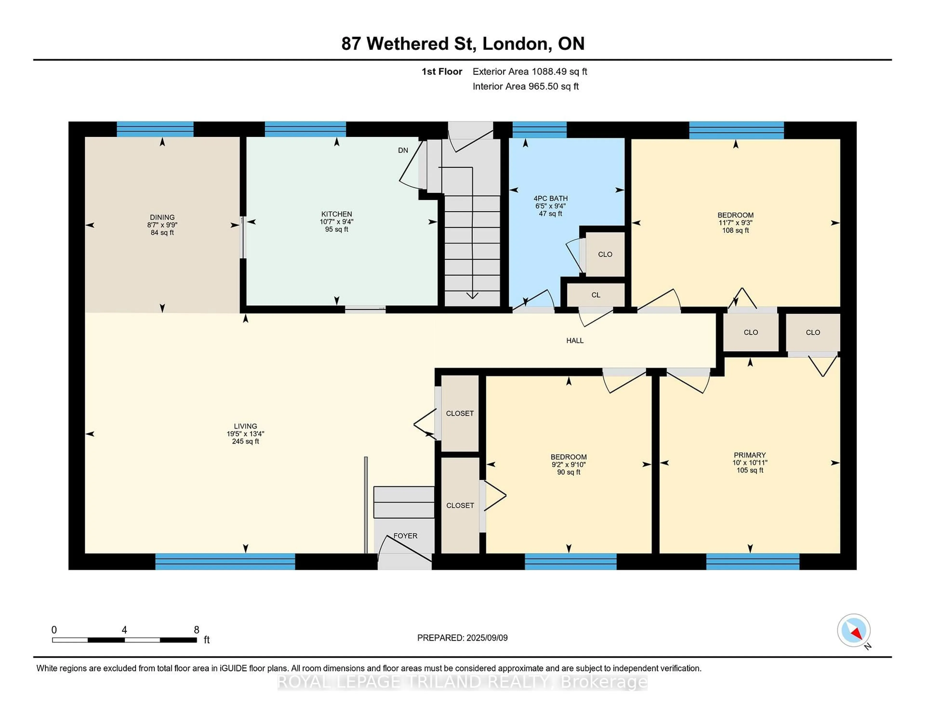 Floor plan for 87 Wethered St, London East Ontario N5Y 1H1