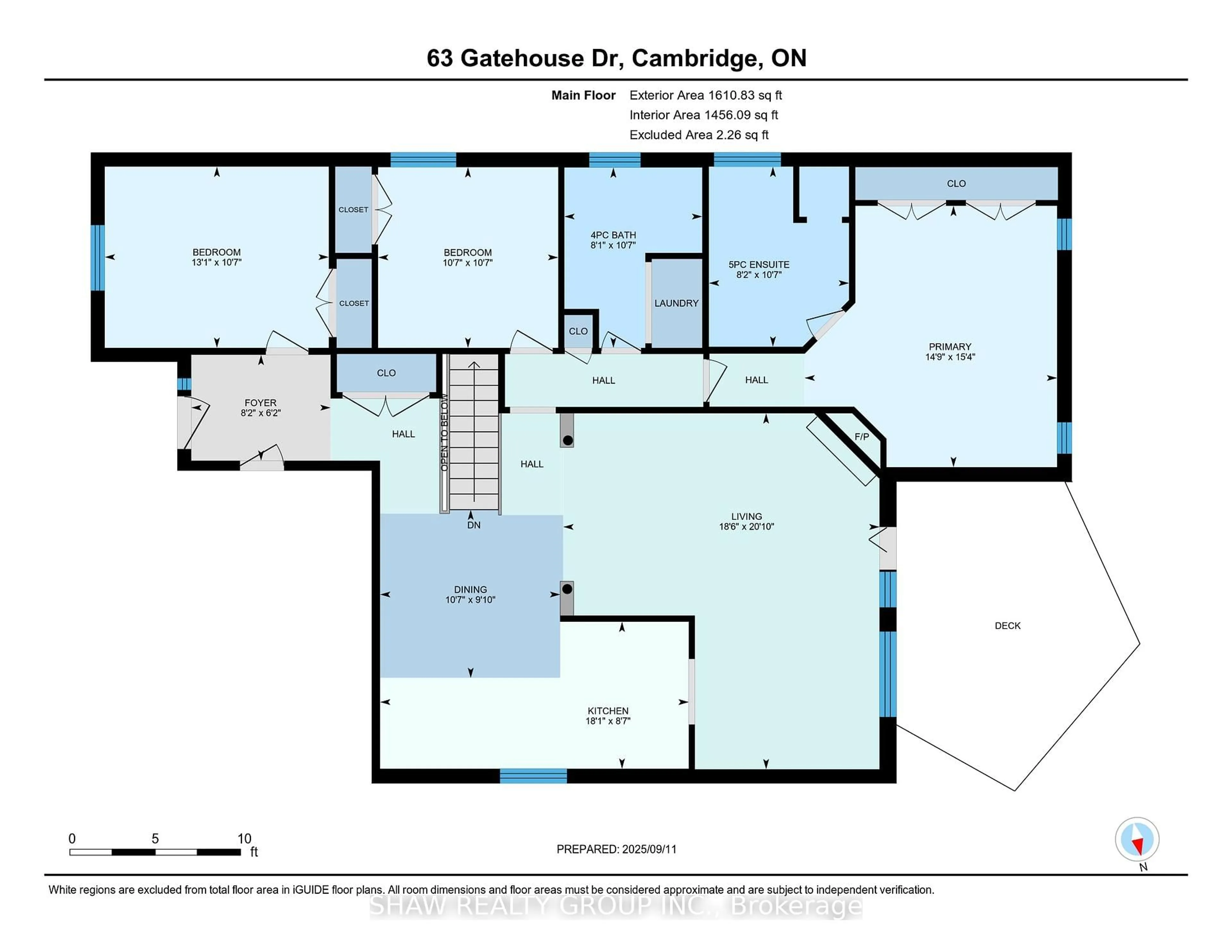 Floor plan for 63 Gatehouse Dr, Cambridge Ontario N1P 1C7