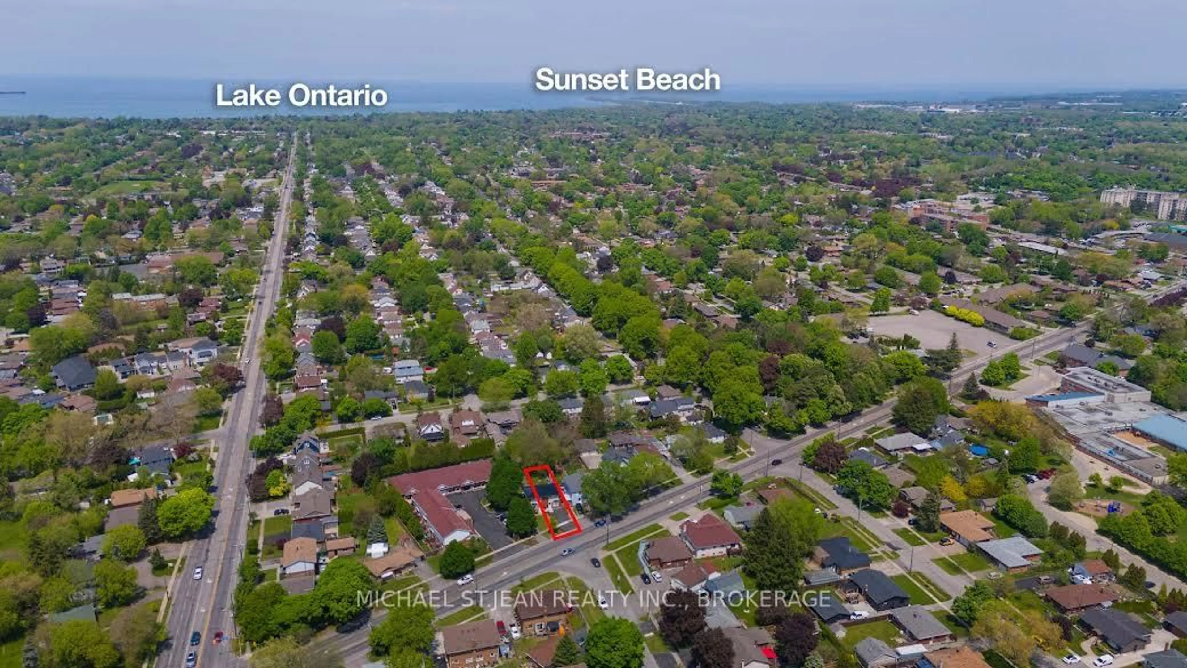 A pic from outside/outdoor area/front of a property/back of a property/a pic from drone, street for 261 Scott St #B, St. Catharines Ontario L2N 1H9