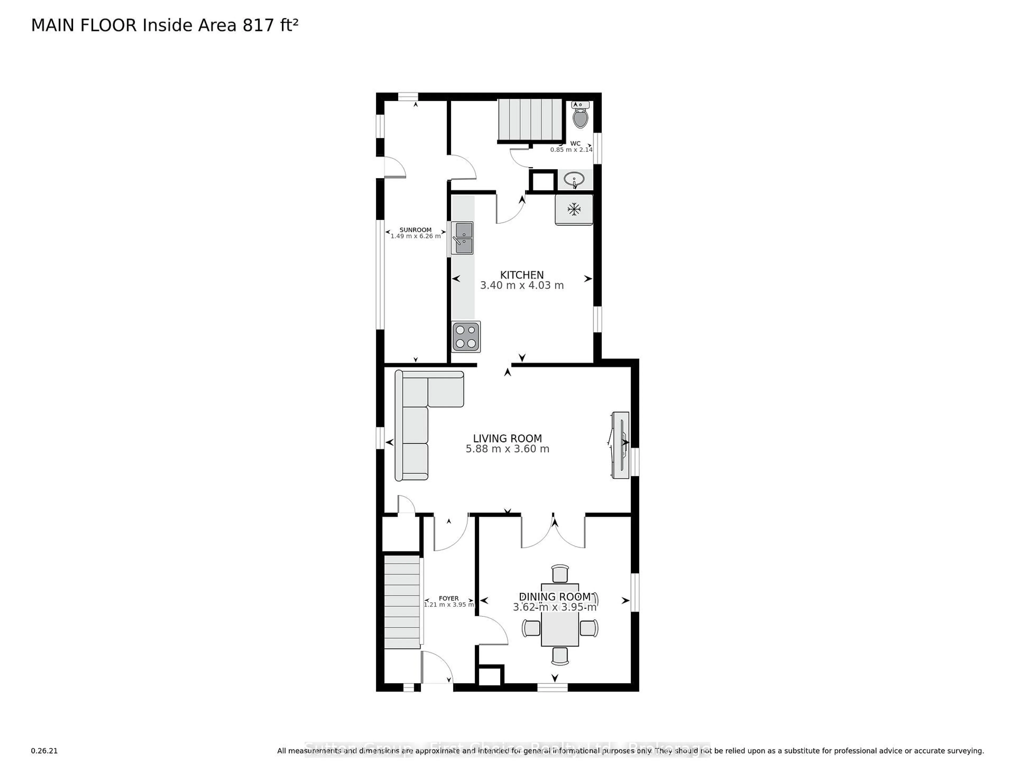 Floor plan for 137 Rebecca St, Stratford Ontario N5A 3P4
