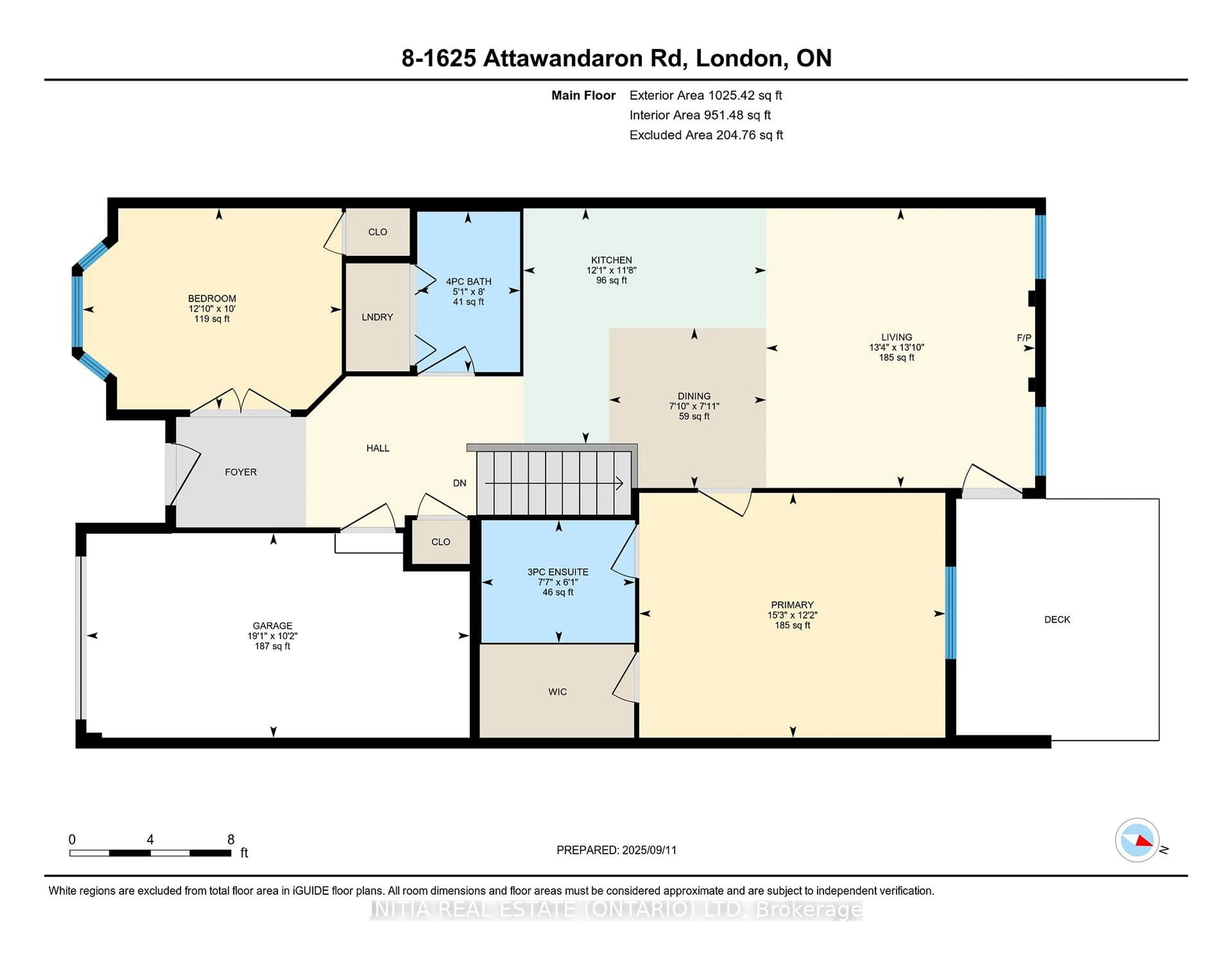 Floor plan for 1625 Attawandaron Rd #8, London North Ontario N6G 3M6