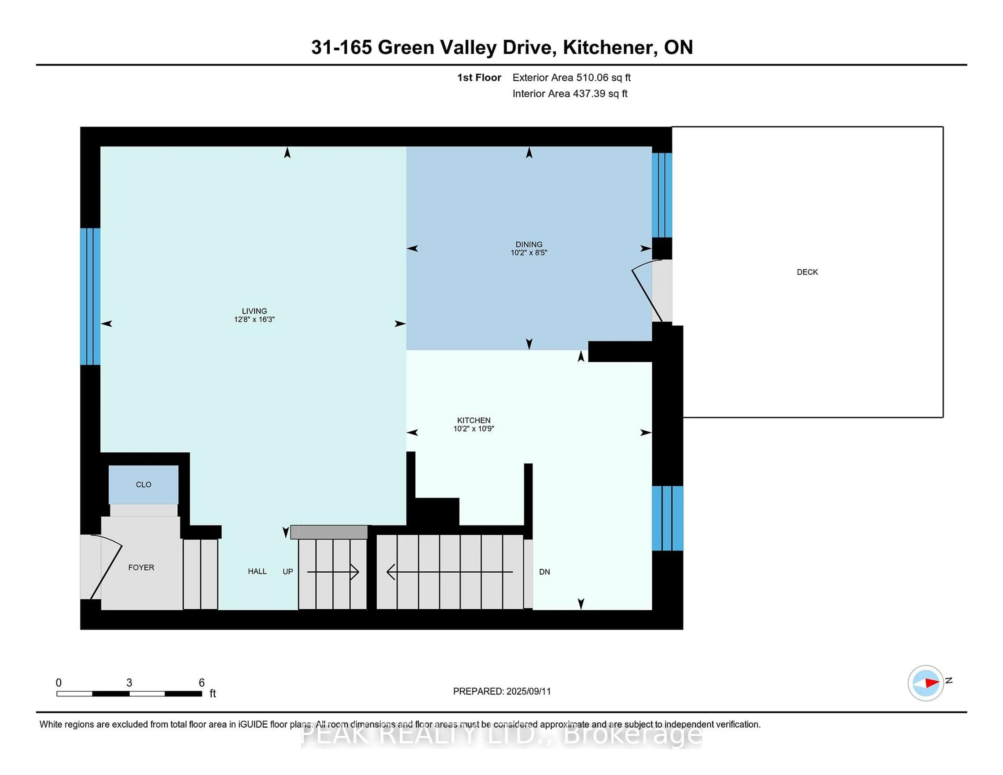 Floor plan for 165 Green Valley Dr #31, Kitchener Ontario N2P 1K3