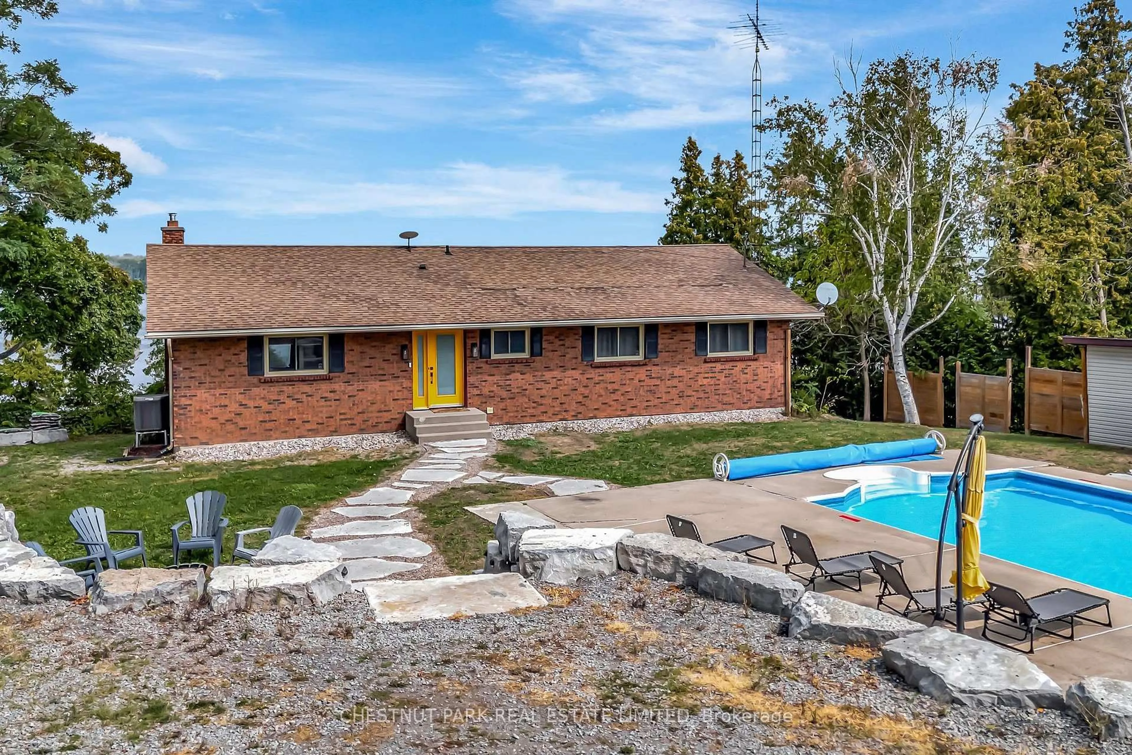 A pic from outside/outdoor area/front of a property/back of a property/a pic from drone, unknown for 5404 County Road 1, Prince Edward County Ontario K0K 1T0