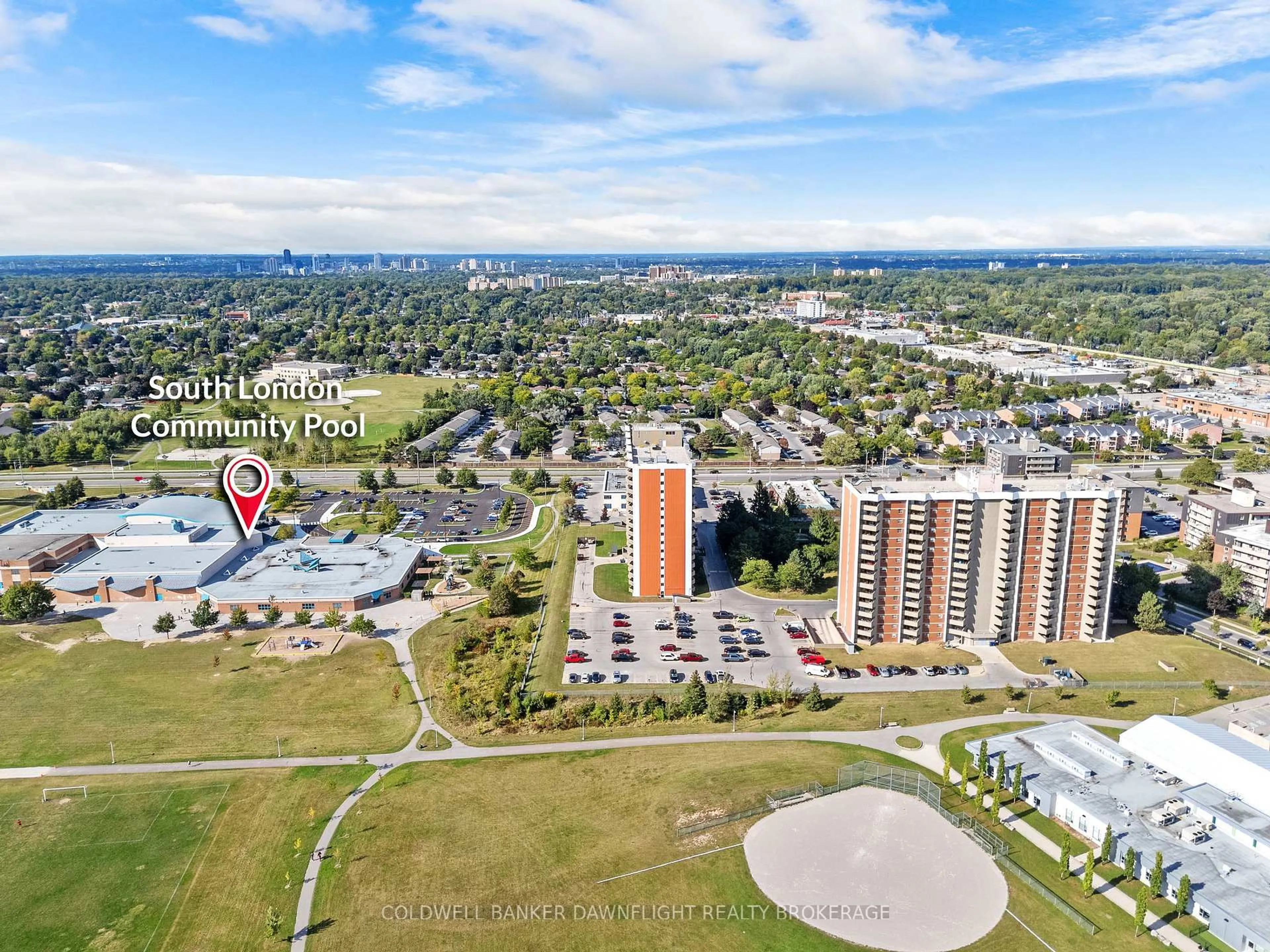 A pic from outside/outdoor area/front of a property/back of a property/a pic from drone, unknown for 1105 Jalna Blvd #1103, London South Ontario N6E 2S9