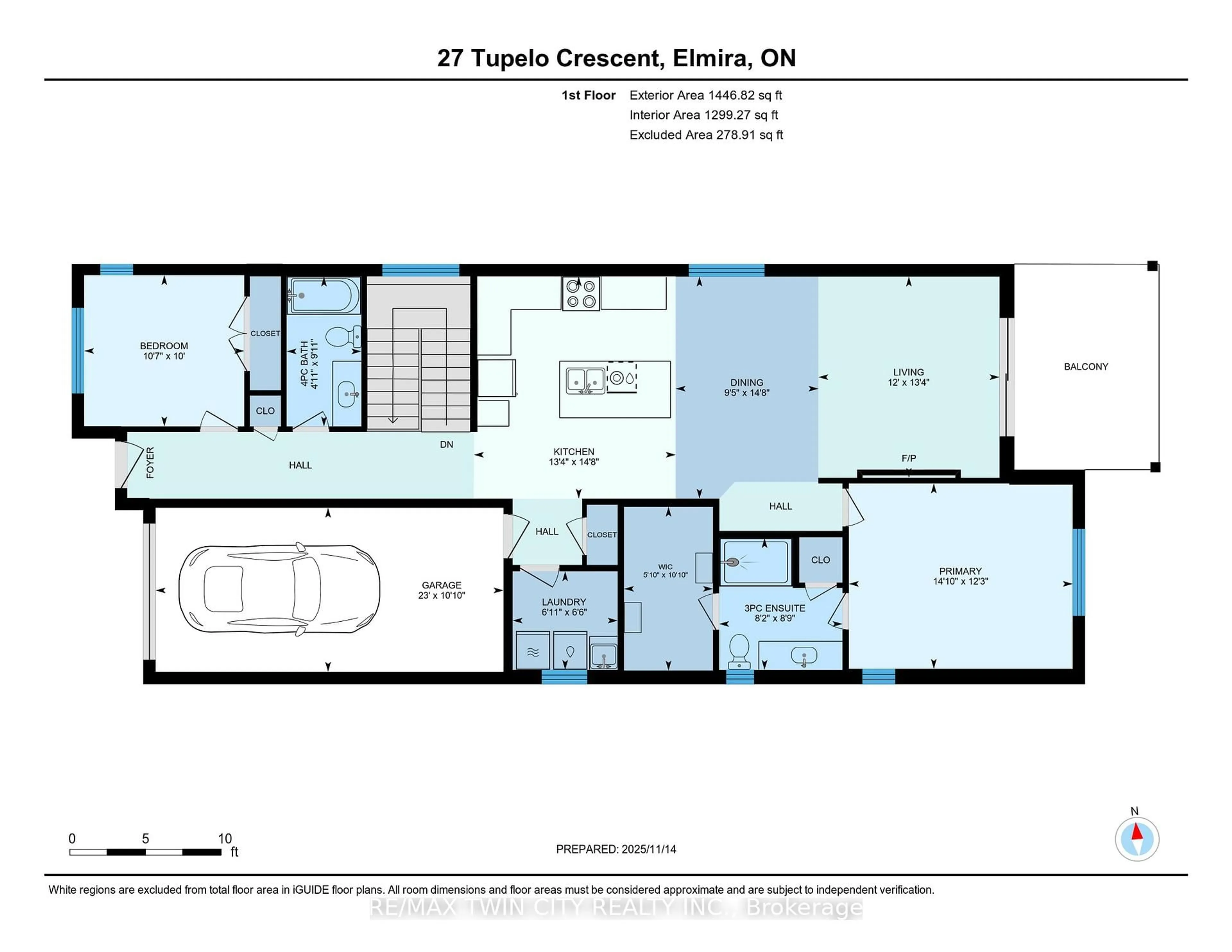 Floor plan for 27 Tupelo Cres, Woolwich Ontario N3B 0G1