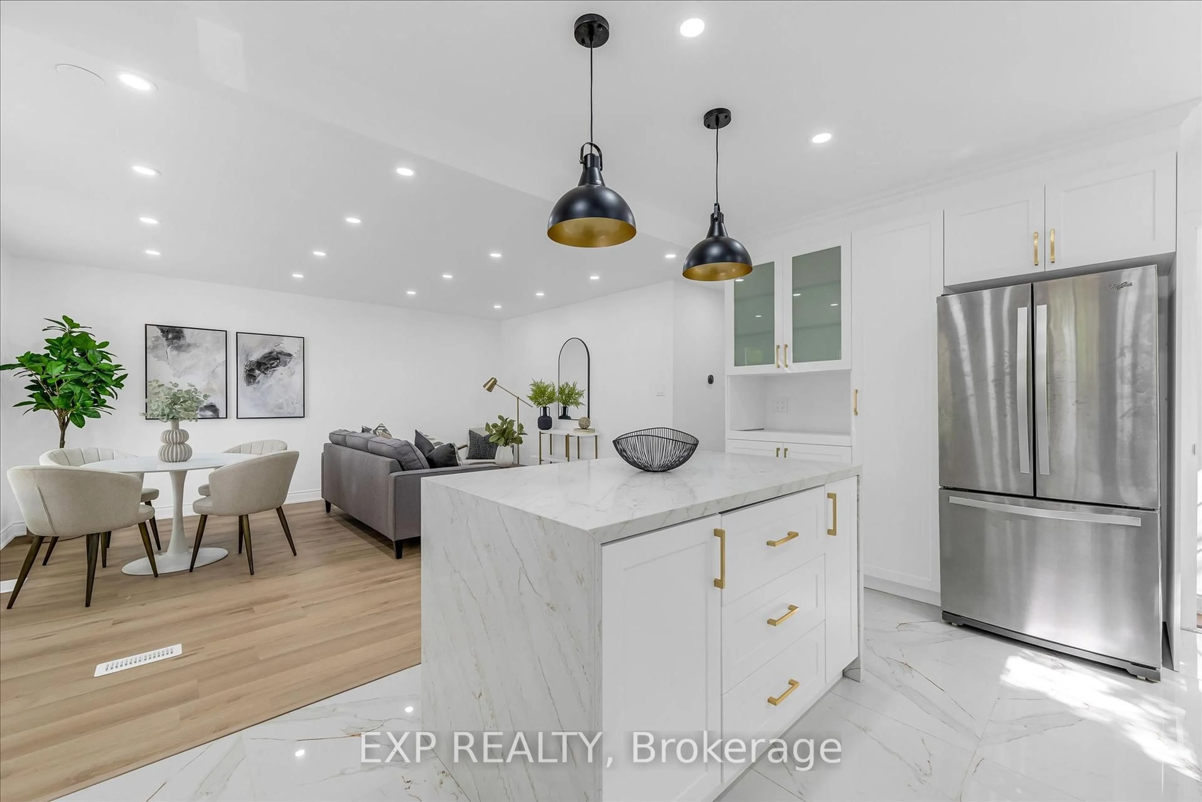 Open concept kitchen, ceramic/tile floor for 89 Moxley Dr, Hamilton Ontario L8T 3Y8