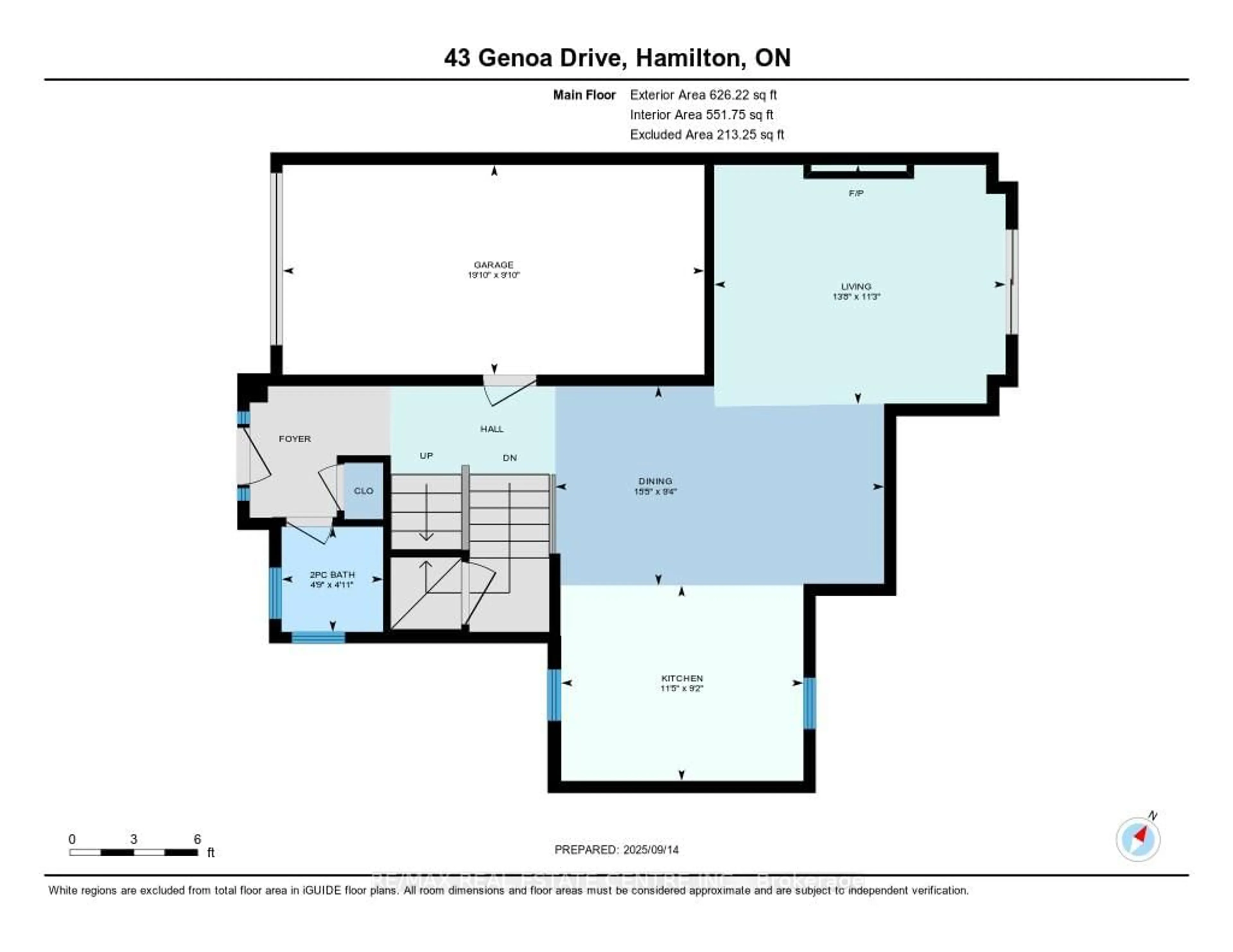 Floor plan for 43 Genoa Dr, Hamilton Ontario L9B 0K1
