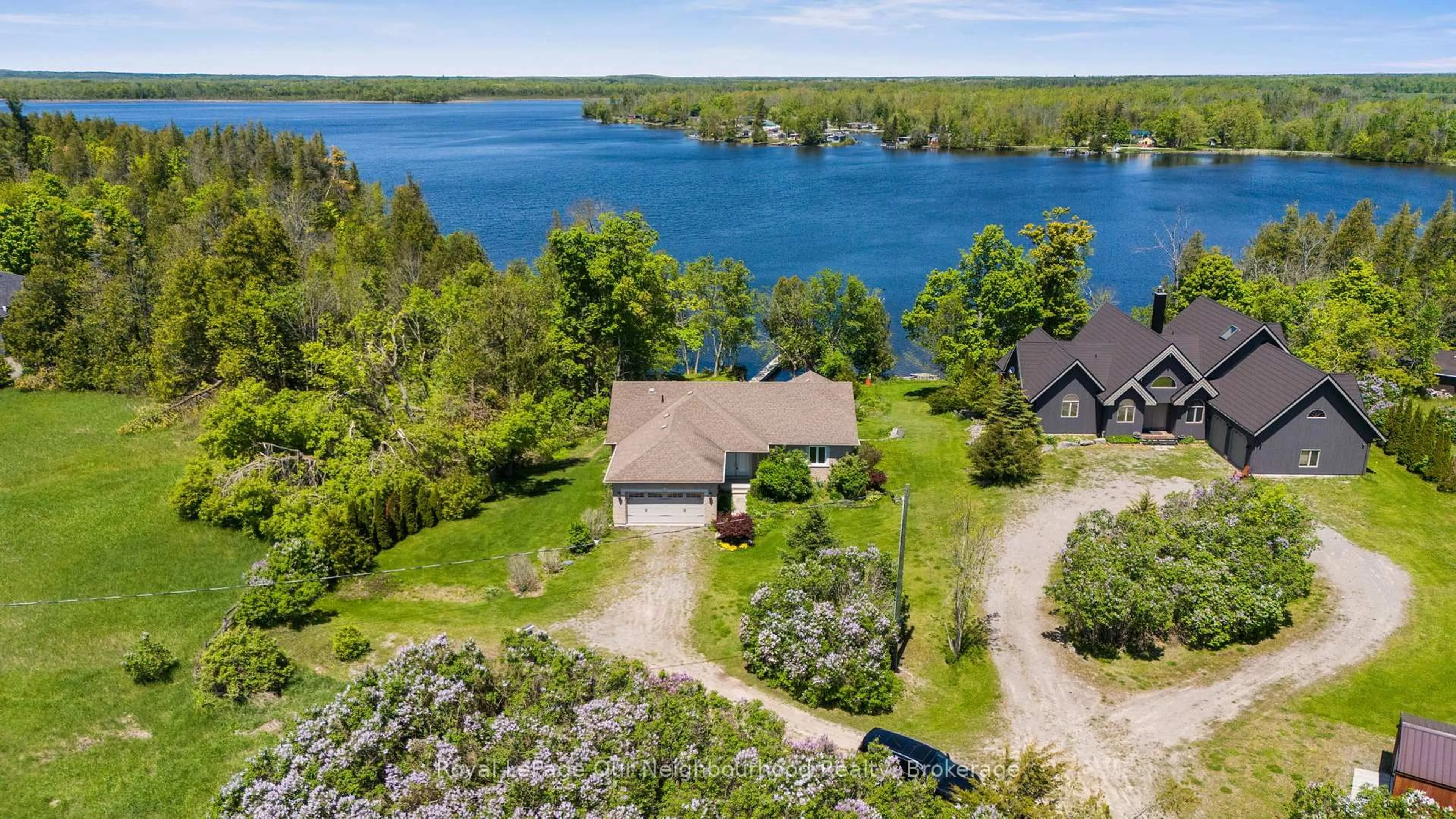 A pic from outside/outdoor area/front of a property/back of a property/a pic from drone, water/lake/river/ocean view for 7650E County Rd 50, Trent Hills Ontario K0L 1L0