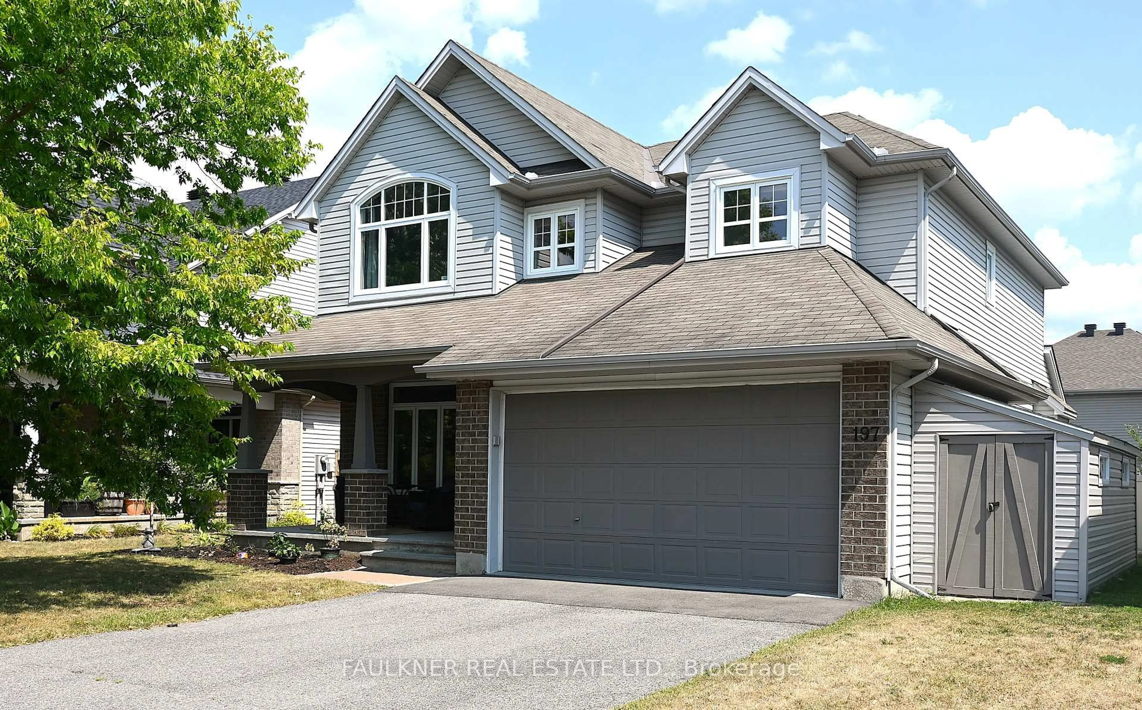 Home with vinyl exterior material, street for 197 Flodden Way, Ottawa Ontario K2G 7E2