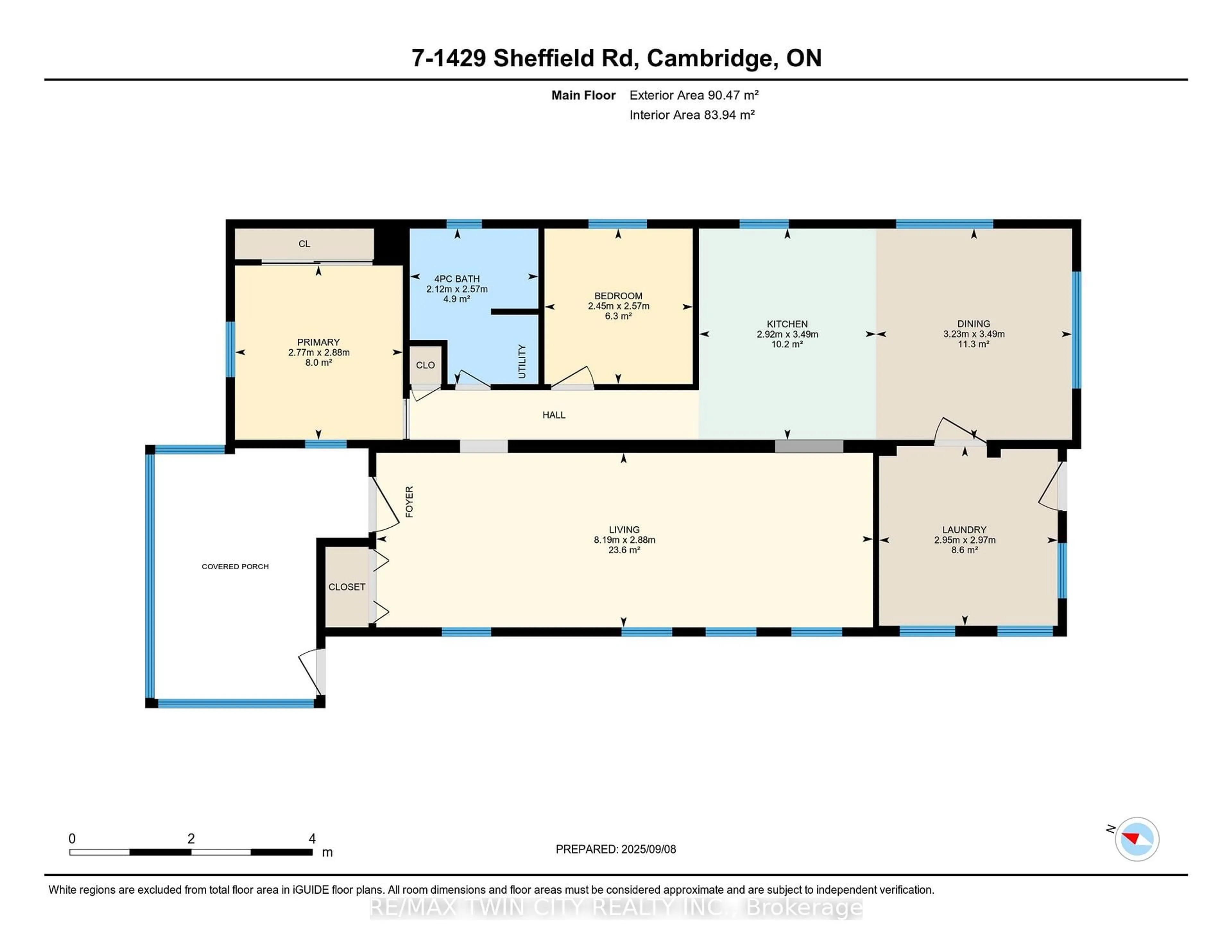 Floor plan for 1429 Sheffield Rd #7 Sunvalley, Hamilton Ontario N1R 8B2