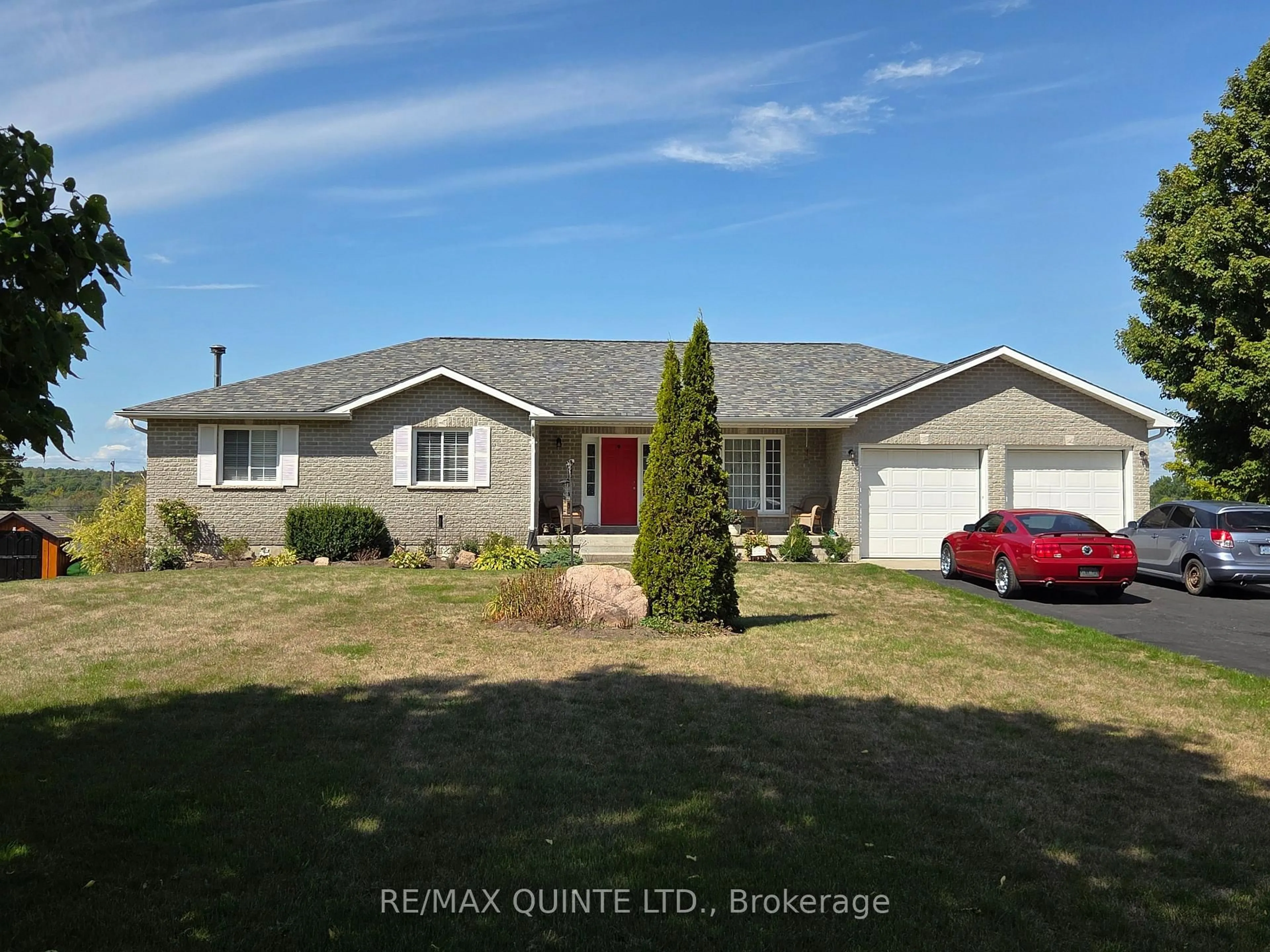 Home with vinyl exterior material, street for 55 Old Troy Rd, Tweed Ontario K0K 3J0