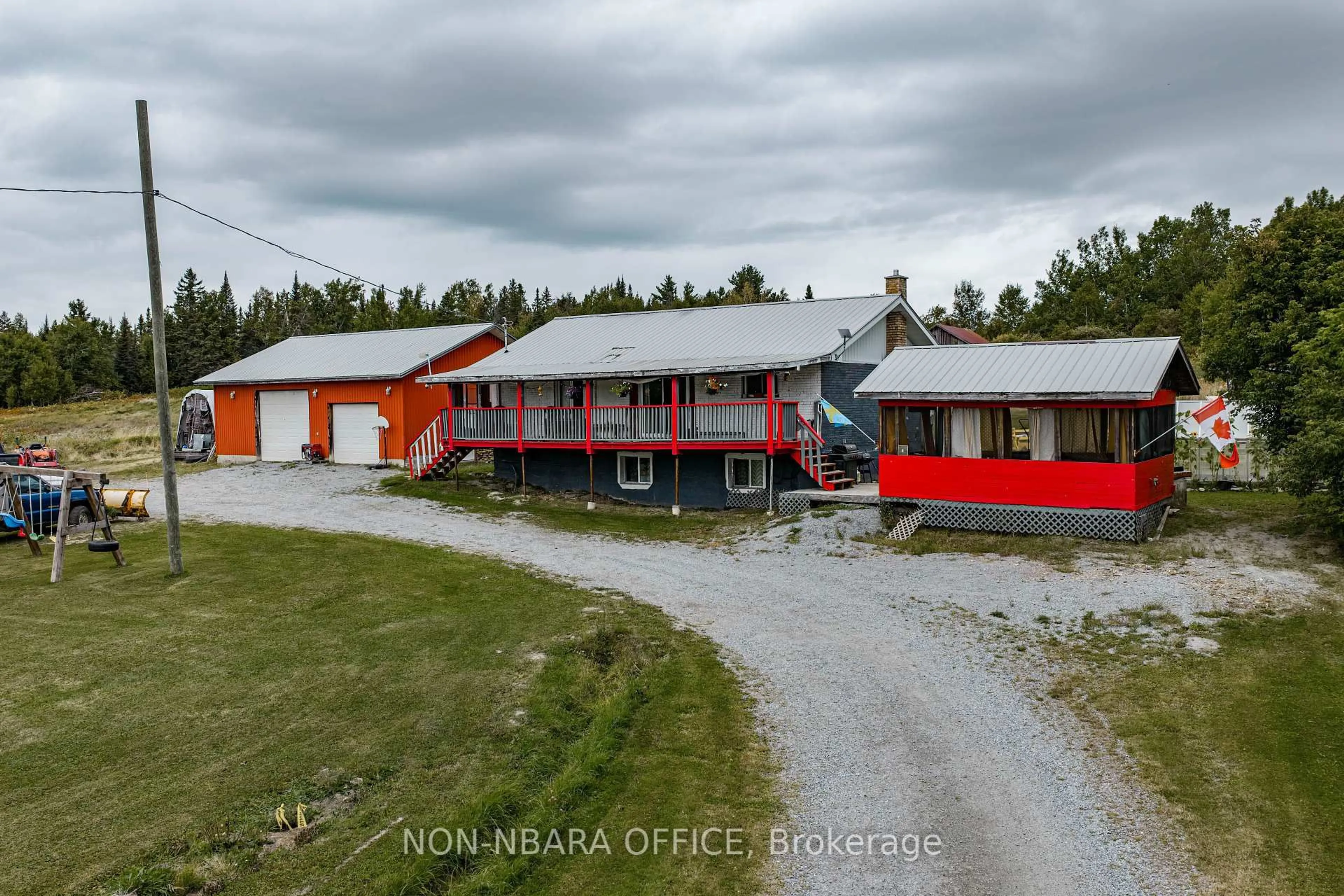 A pic from outside/outdoor area/front of a property/back of a property/a pic from drone, building for 617 Pine Poultry Rd, West Nipissing Ontario P0H 2N0