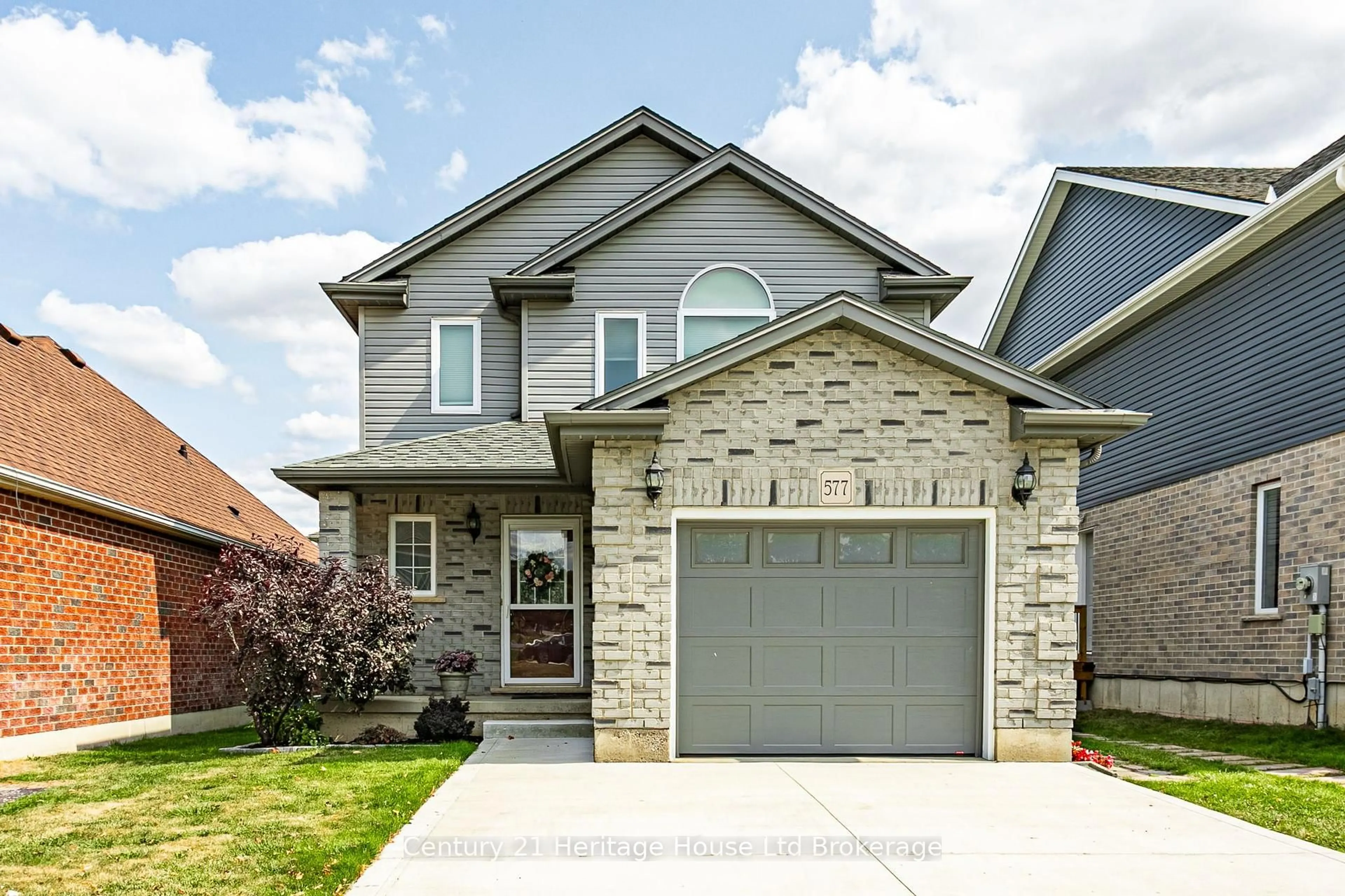 Home with brick exterior material, street for 577 Sales Dr, Woodstock Ontario N4S 9A1