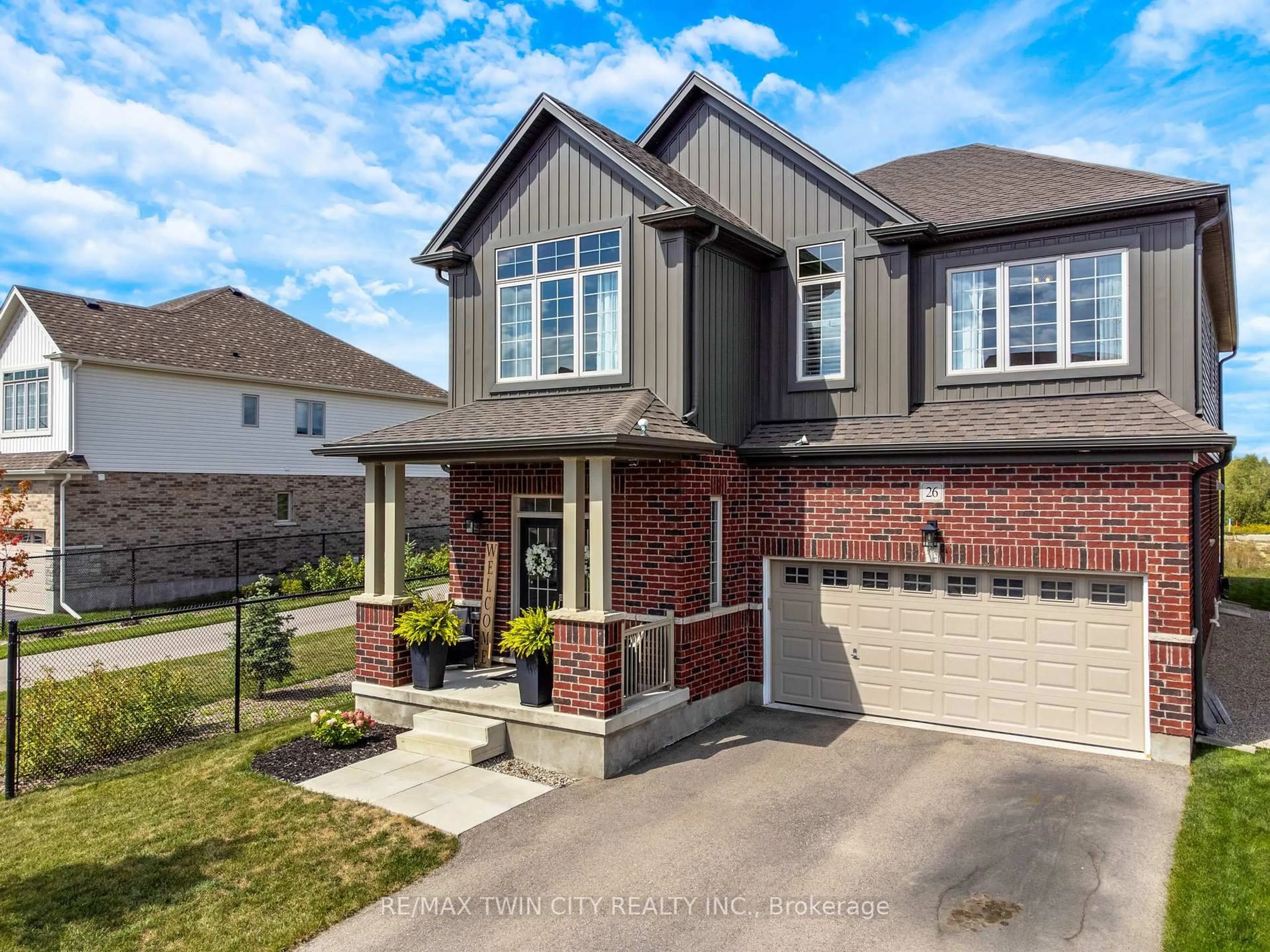 Home with brick exterior material, street for 26 Gourlay Farm Lane, North Dumfries Ontario N0B 1E0