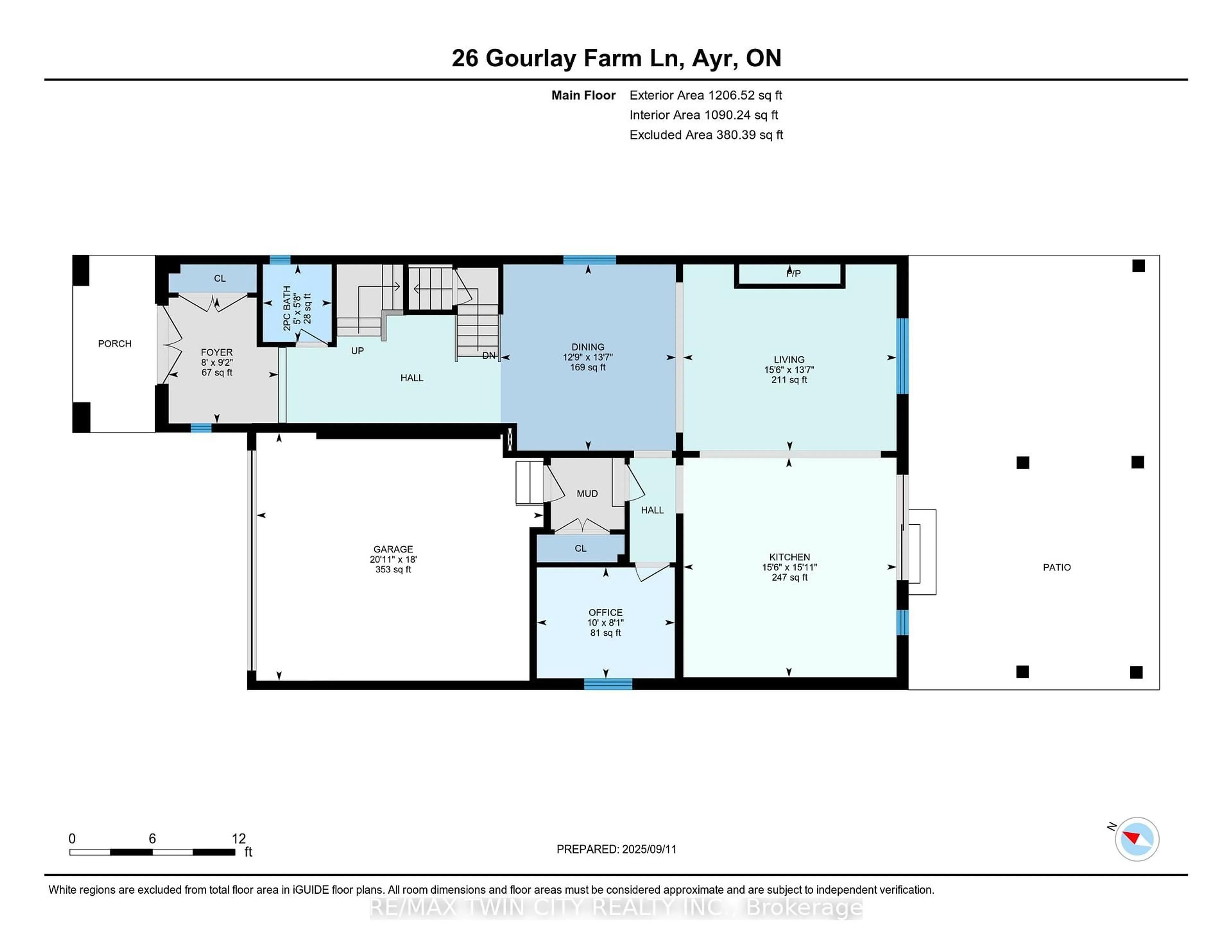 Floor plan for 26 Gourlay Farm Lane, North Dumfries Ontario N0B 1E0