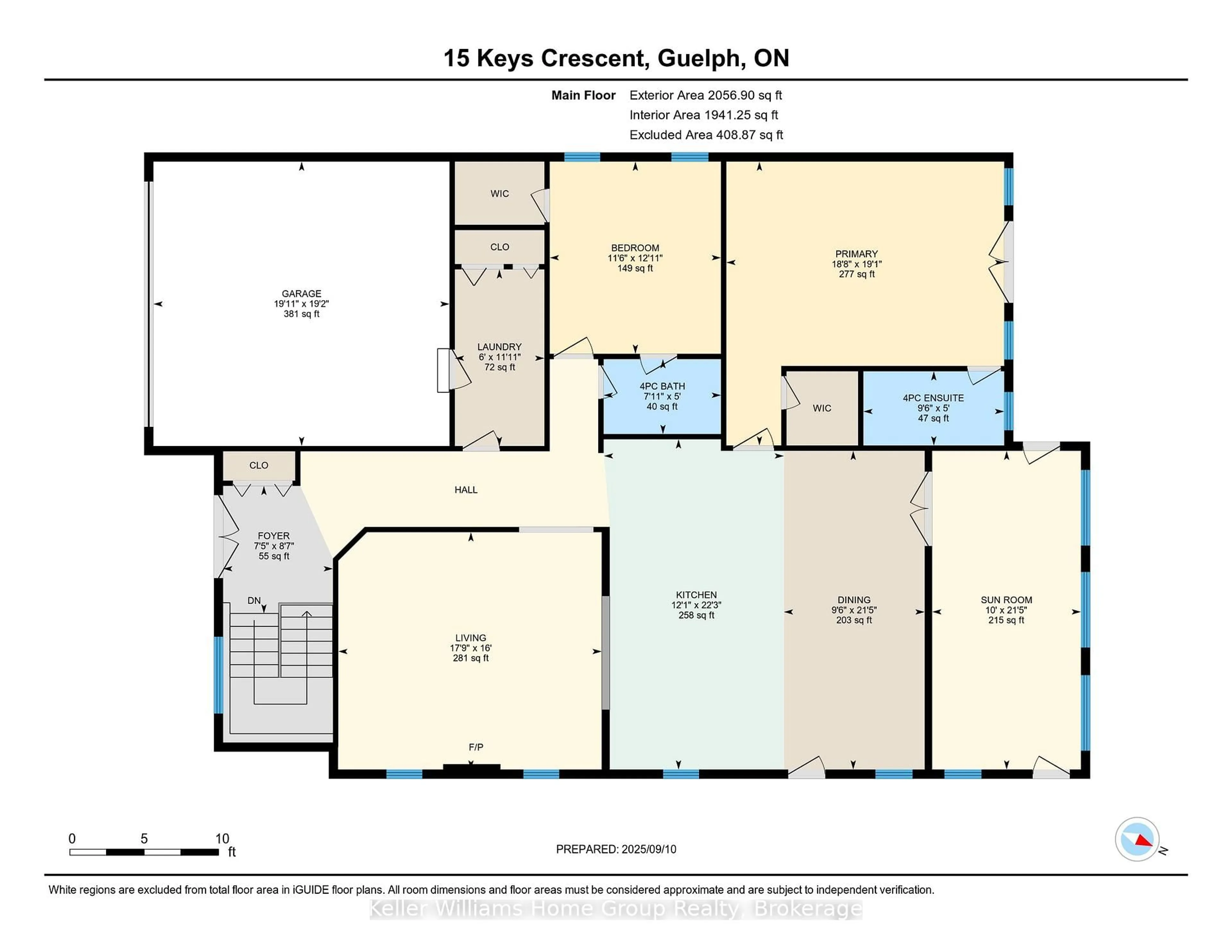 Floor plan for 15 Keys Cres, Guelph Ontario N1G 5H9