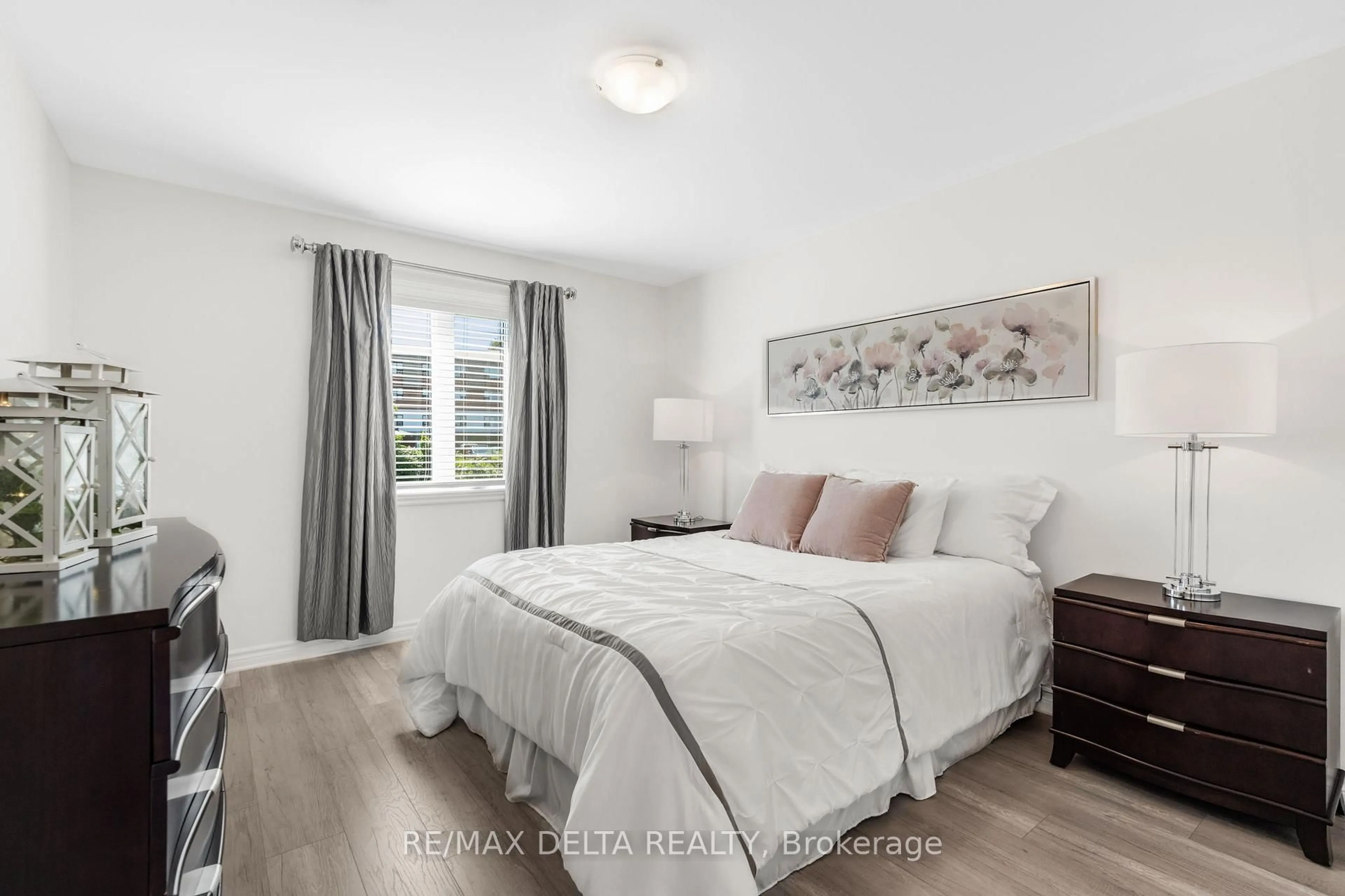Bedroom with bed, wood/laminate floor for 225 SPENCE Ave #202, Hawkesbury Ontario K6A 0B5