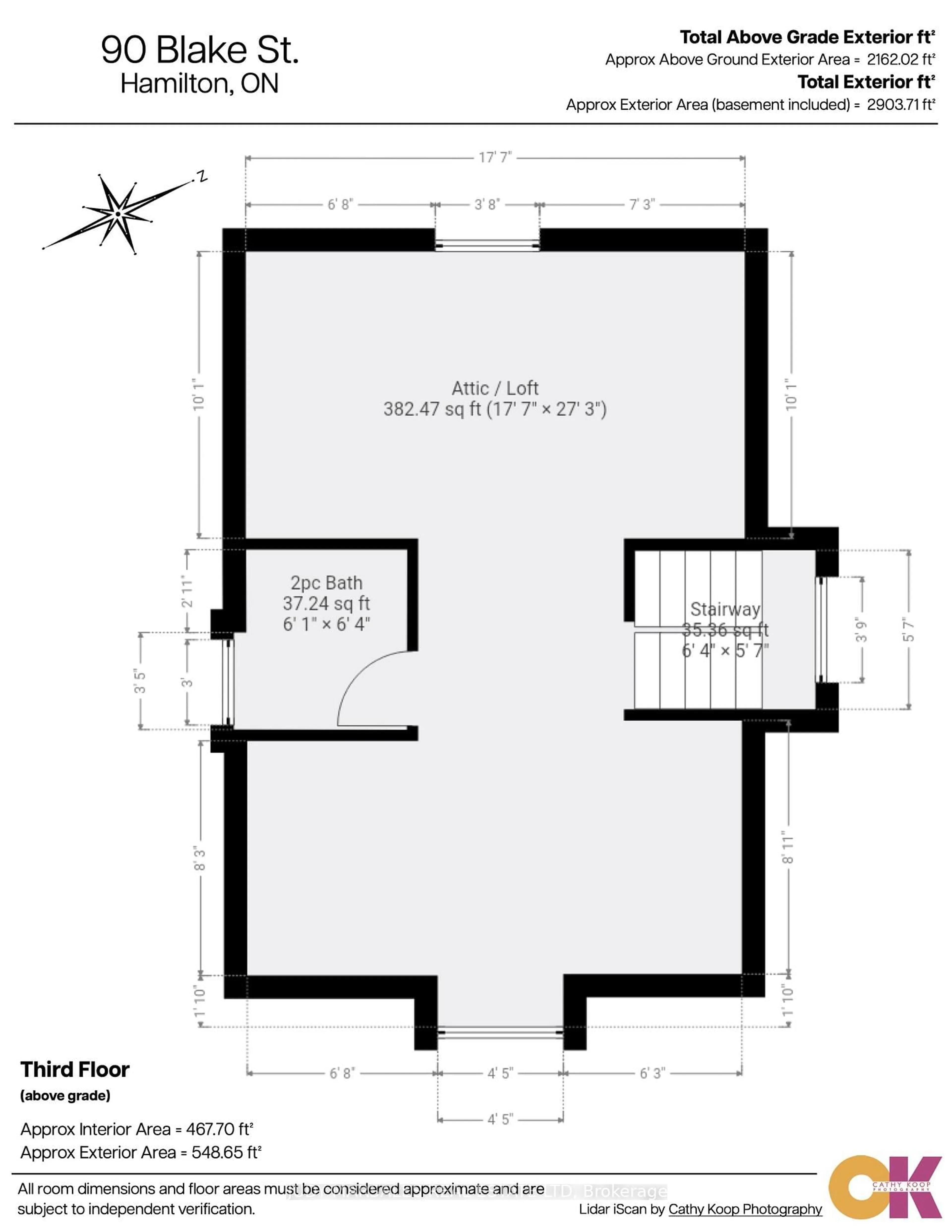 Floor plan for 90 Blake St, Hamilton Ontario L8M 2S6