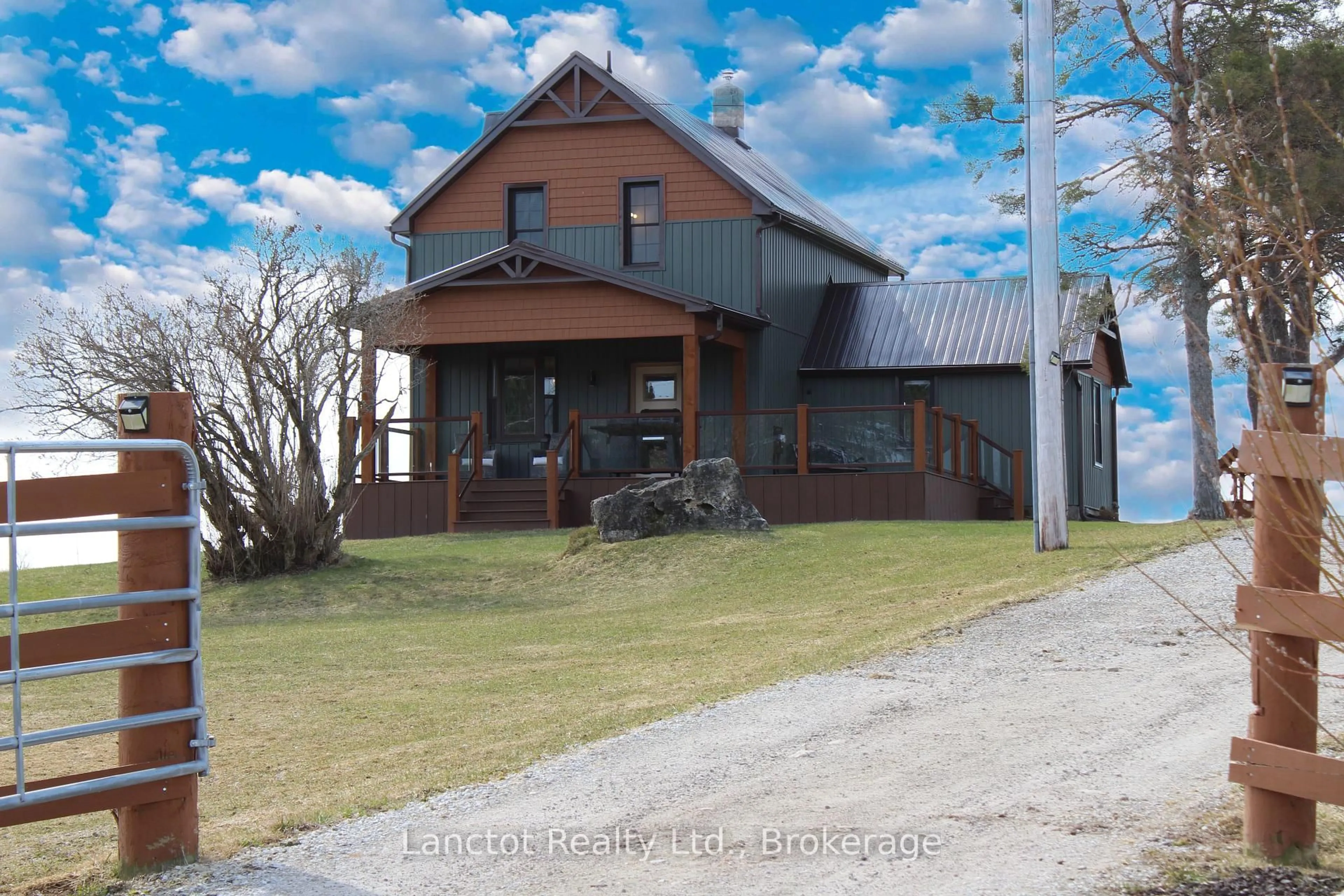 A pic from outside/outdoor area/front of a property/back of a property/a pic from drone, building for 402558 Grey Road 17, Georgian Bluffs Ontario N0H 2T0