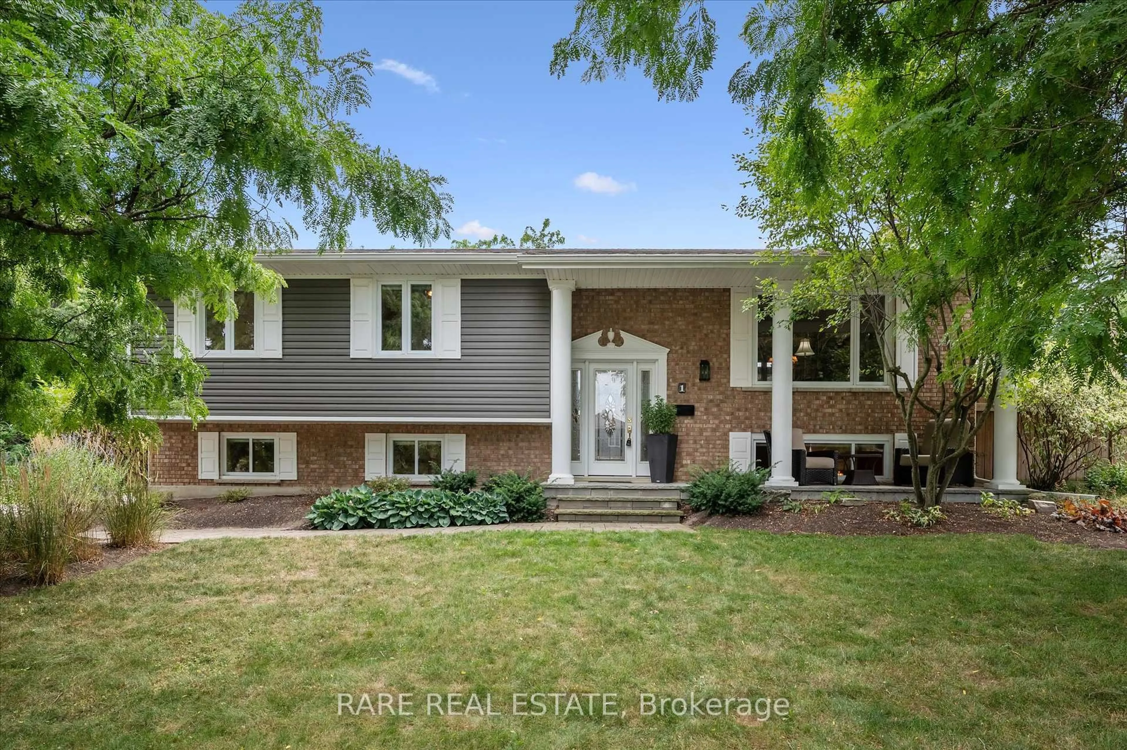 Home with brick exterior material, street for 1 Sunset Pl, Woolwich Ontario N3B 3E2