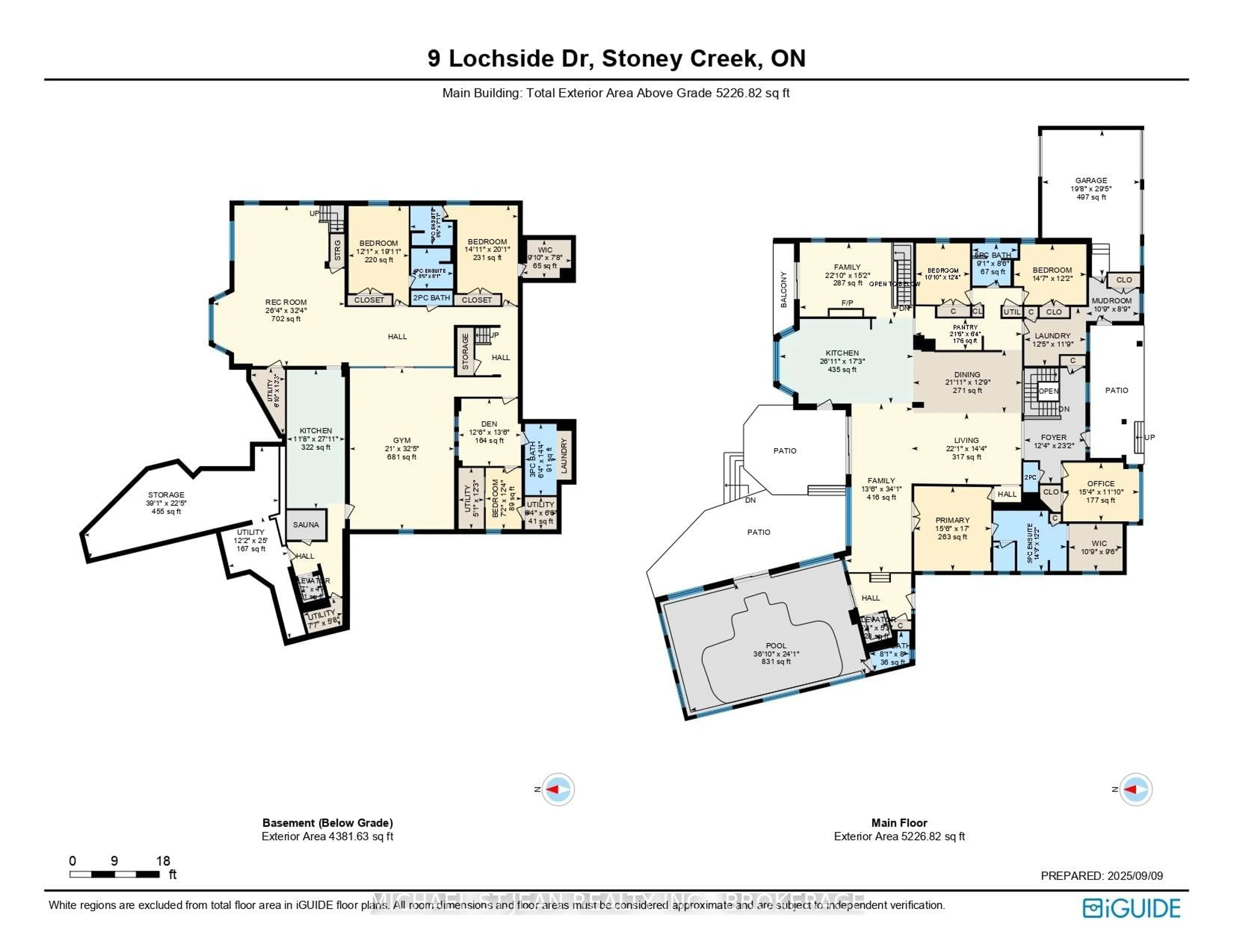 Floor plan for 9 Lochside Dr, Hamilton Ontario L8E 5T6