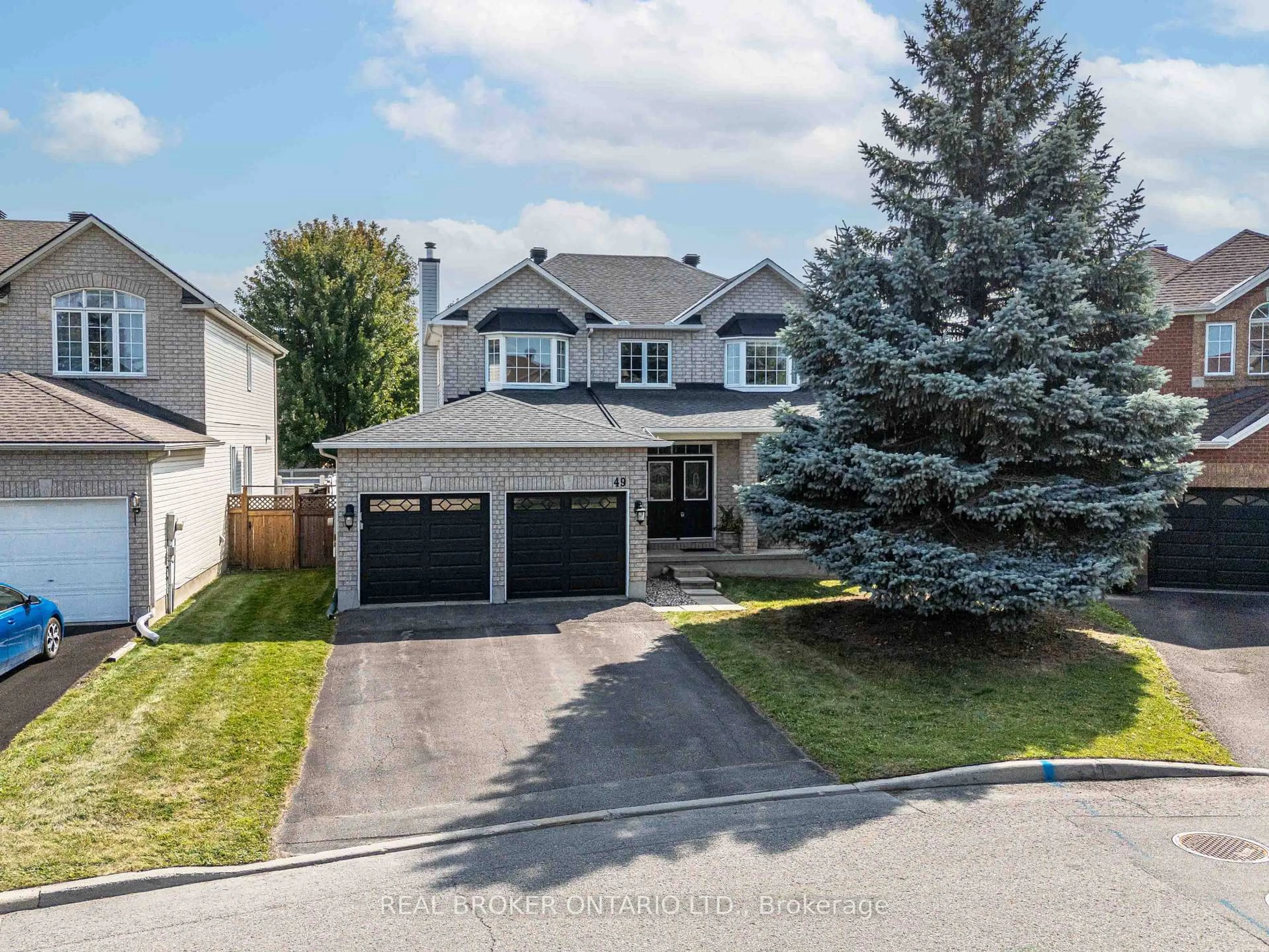 Home with vinyl exterior material, street for 49 Allanford Ave, Ottawa Ontario K1T 3Z6